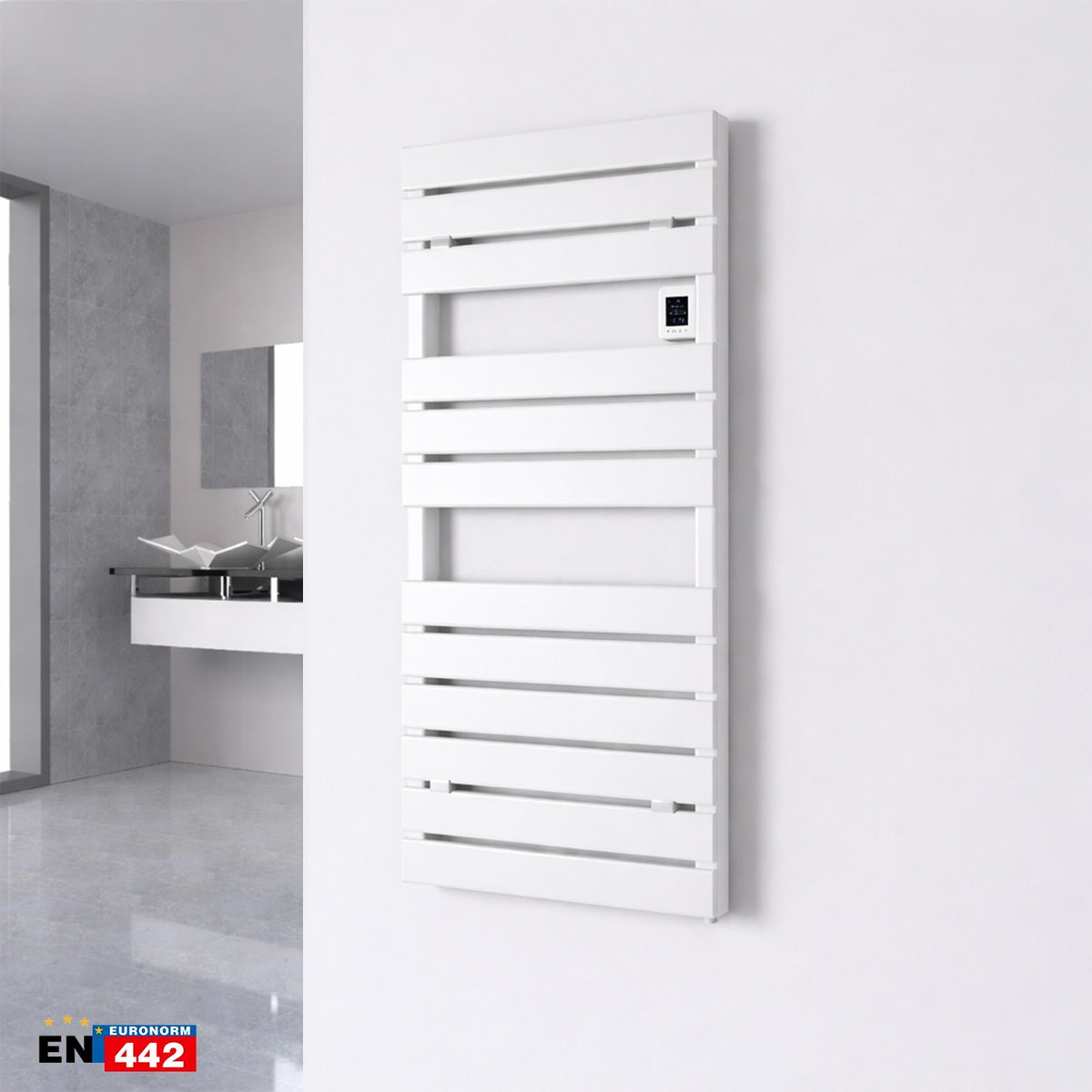 Reina Gia White Electric Heated Towel Rail