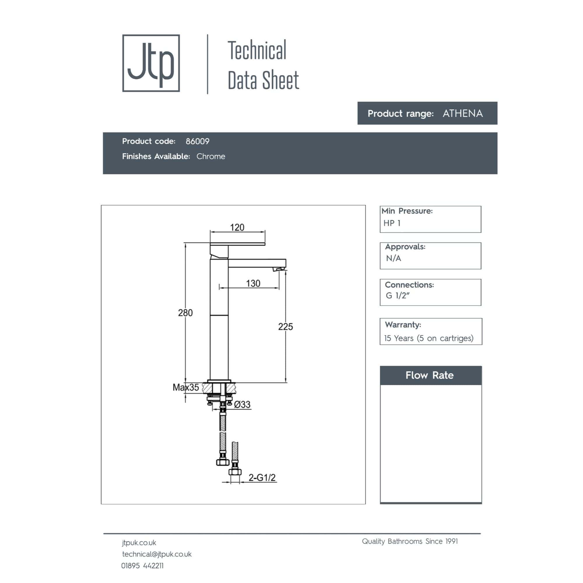 Chrome bathroom faucet technical diagram showing dimensions and connections for modern bathroom design.