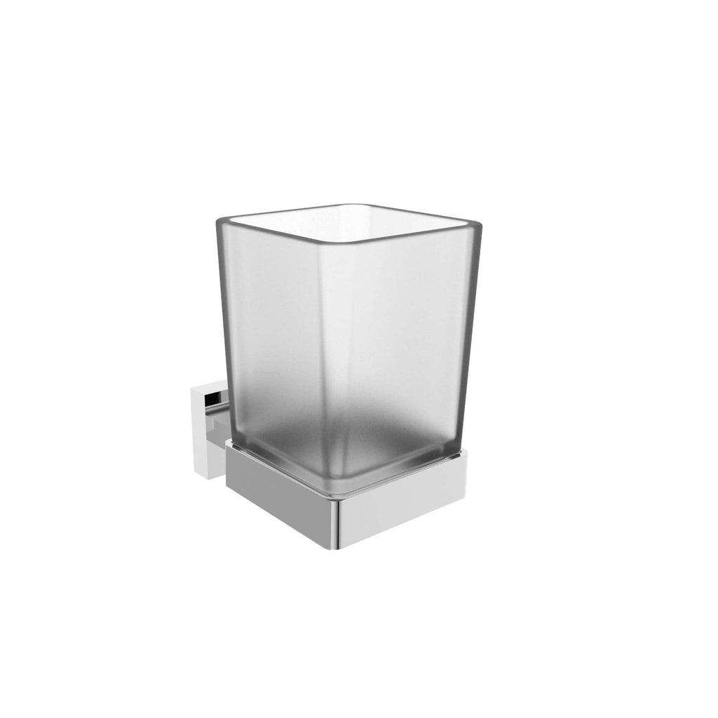 Shaving soap dispenser with frosted glass container and modern chrome finish, designed for sleek and hygienic bathroom or salon use. Perfect for storing liquid soap or cream, combining functionality with contemporary style.