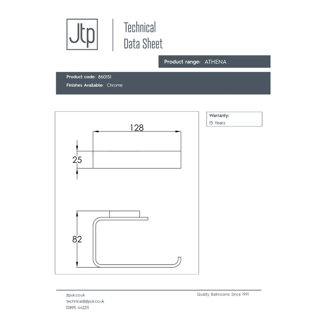 Modern Bubly Bathrooms bathroom grab bar in chrome finish, designed for safety and style in contemporary bathrooms. Durable and sleek, ideal for shower and bath support.
