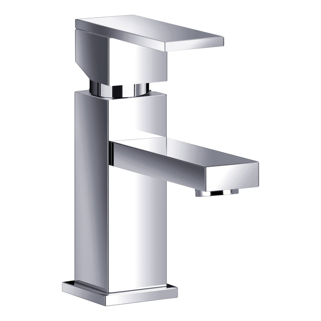 Sleek modern chrome bathroom basin mixer tap with minimalist design, ideal for contemporary bathroom renovation projects and stylish washbasins.