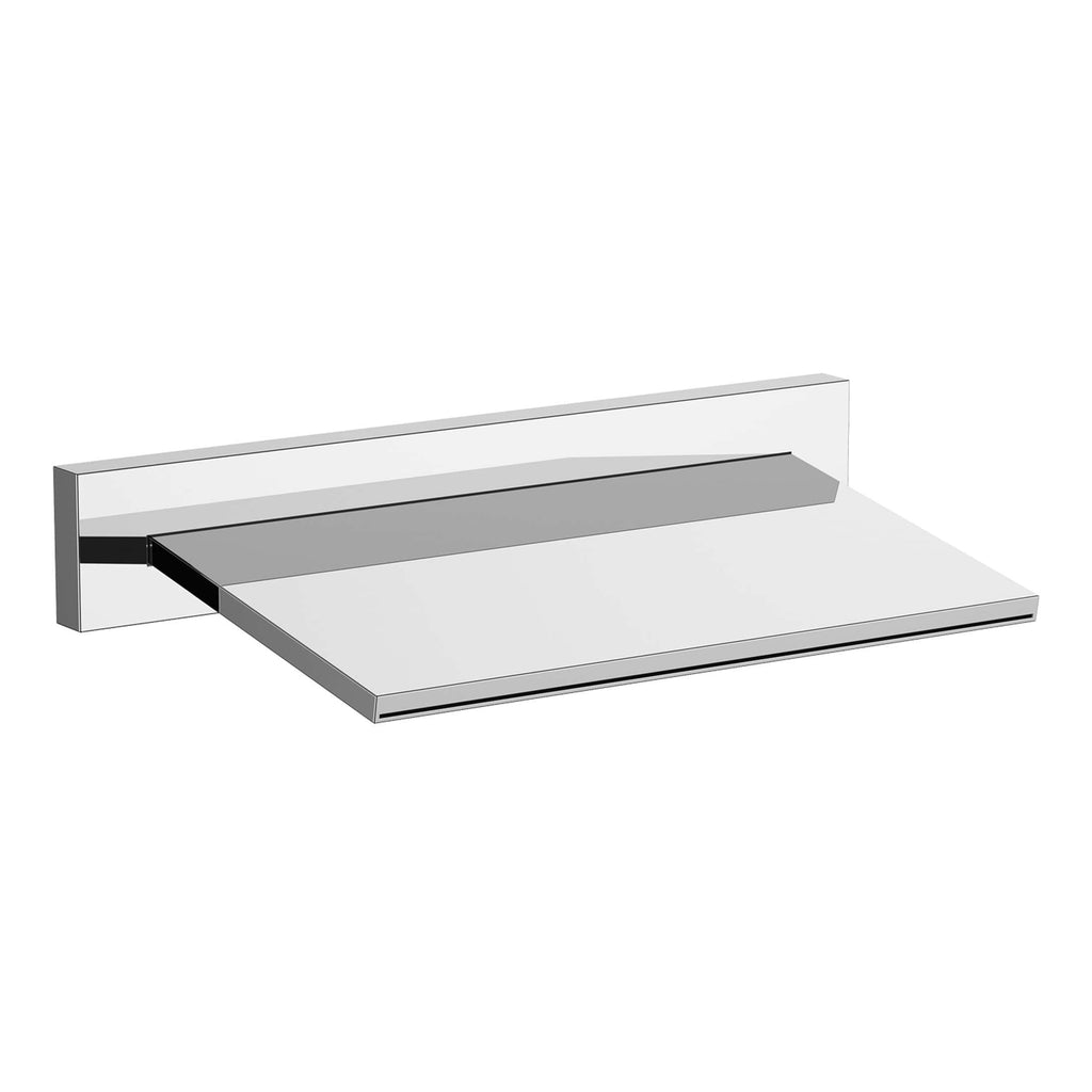 Sleek modern wall-mounted bathroom shelf with adjustable support, ideal for storage and organisation. Designed in a contemporary style with clean lines, perfect for minimalist bathroom interiors.
