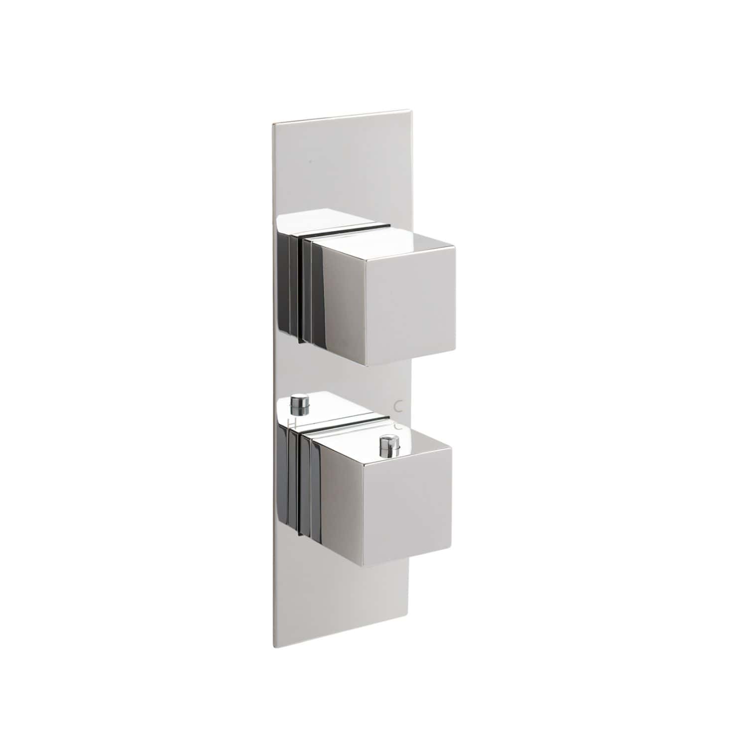 Polished chrome wall-mounted dual soap dispenser with sleek modern design, ideal for contemporary bathrooms and kitchens, offering convenience and style.