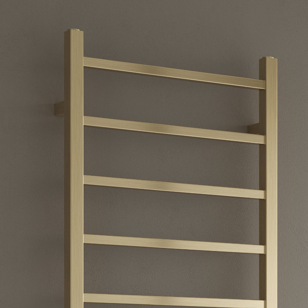 Reina Serena Brushed Brass Heated Towel Rail