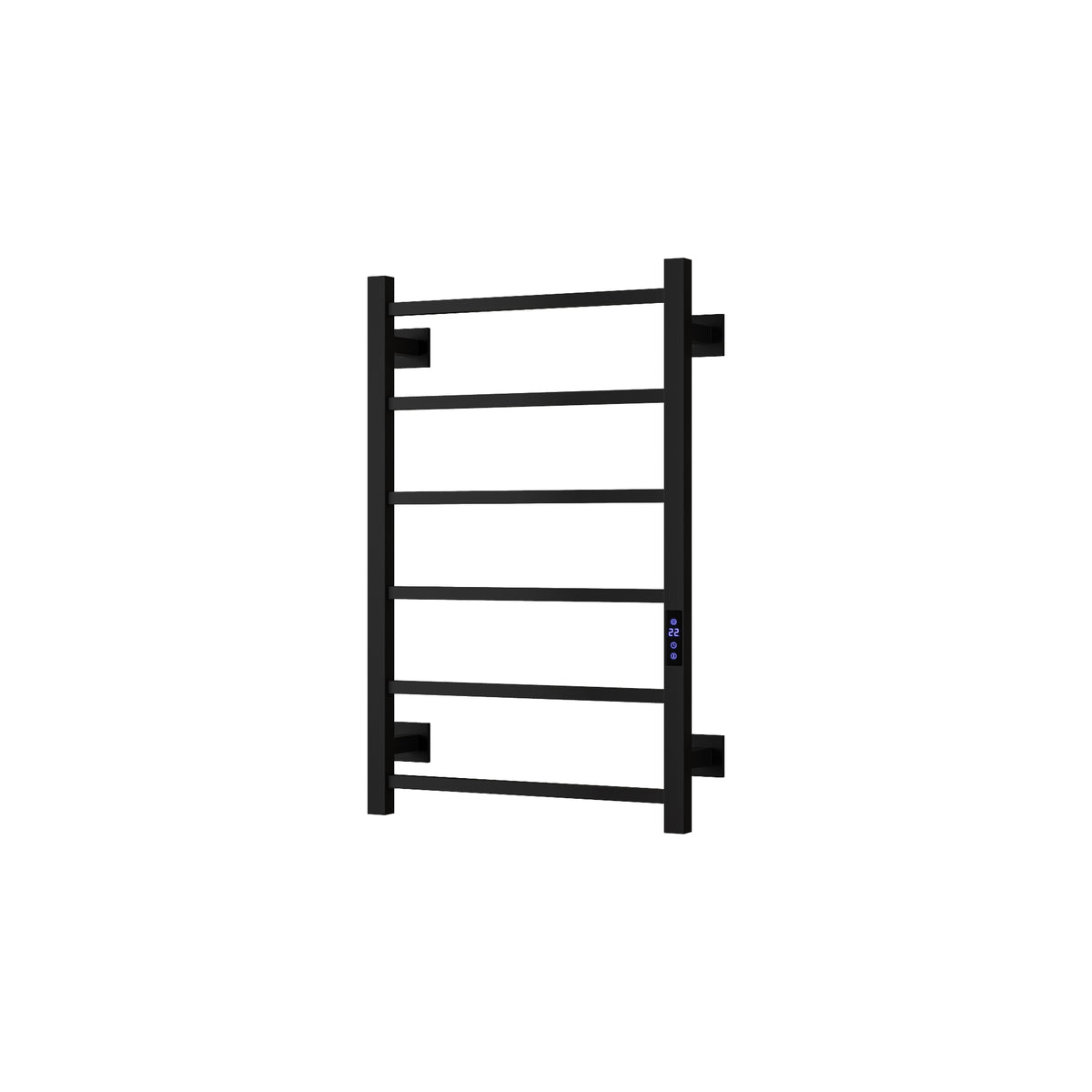 Reina Velino Matt Black Electric Heated Towel Rail 800mm X 500mm
