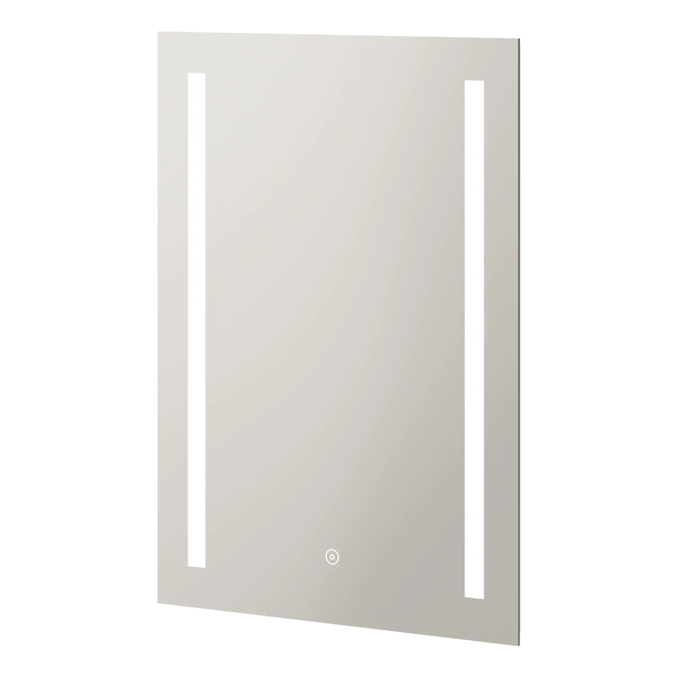Bright modern bathroom mirror with LED lighting for stylish and functional bathroom decor. Suitable for contemporary bathrooms, enhancing space and illumination, perfect for daily grooming routines.