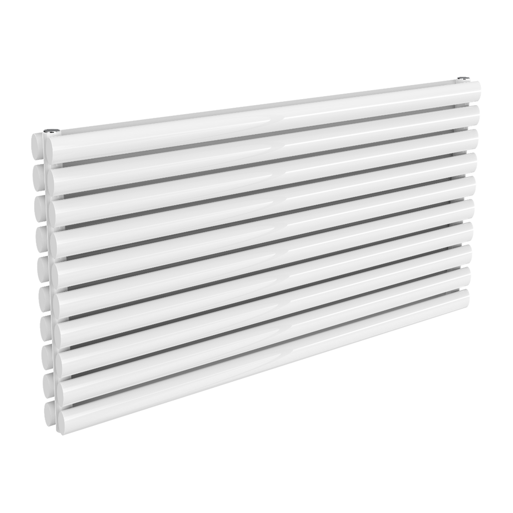 Reina Nevah Single White Designer Radiator 590mm X 1200mm