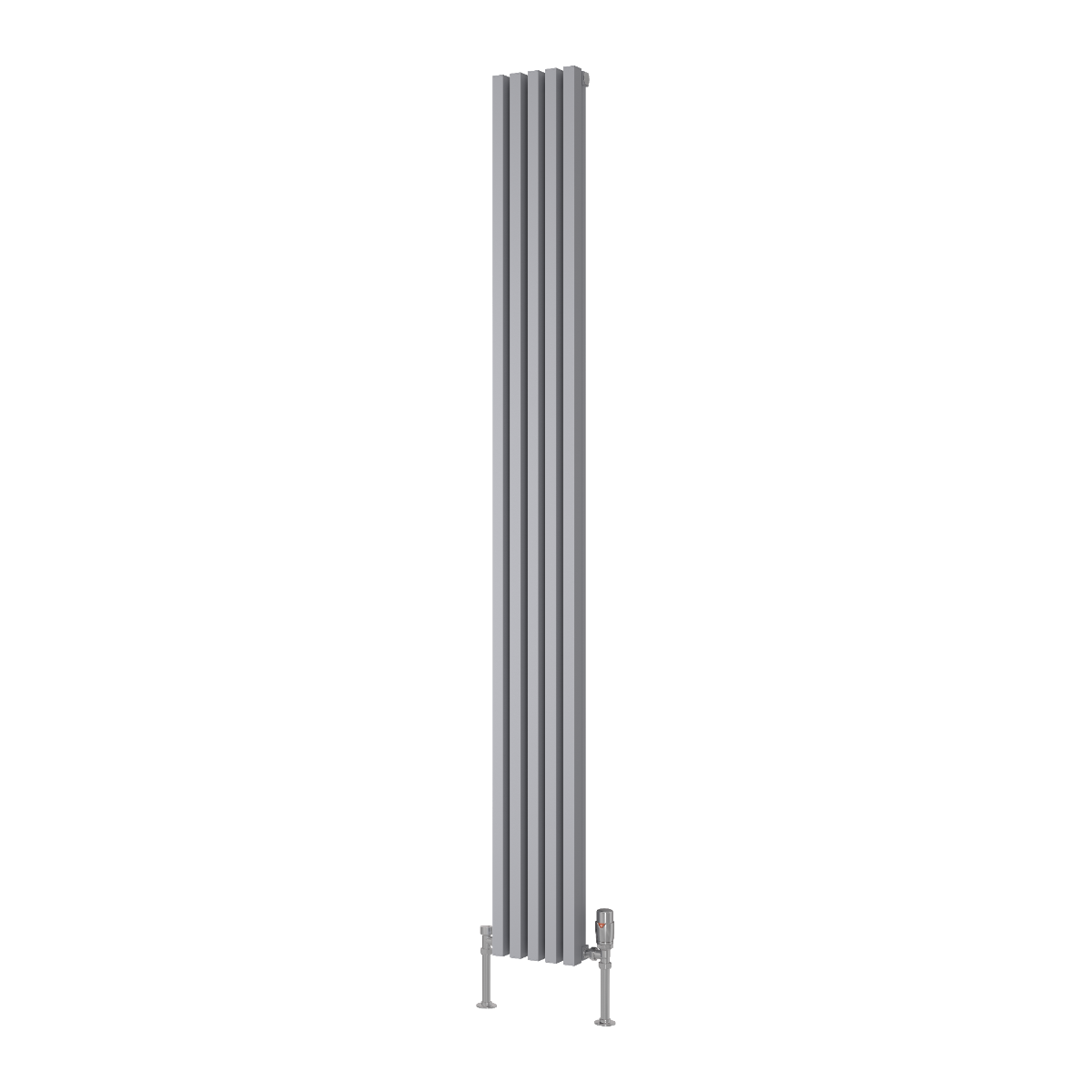 Reina Albano Silver Vertical Designer Radiator 1800mm X 190mm