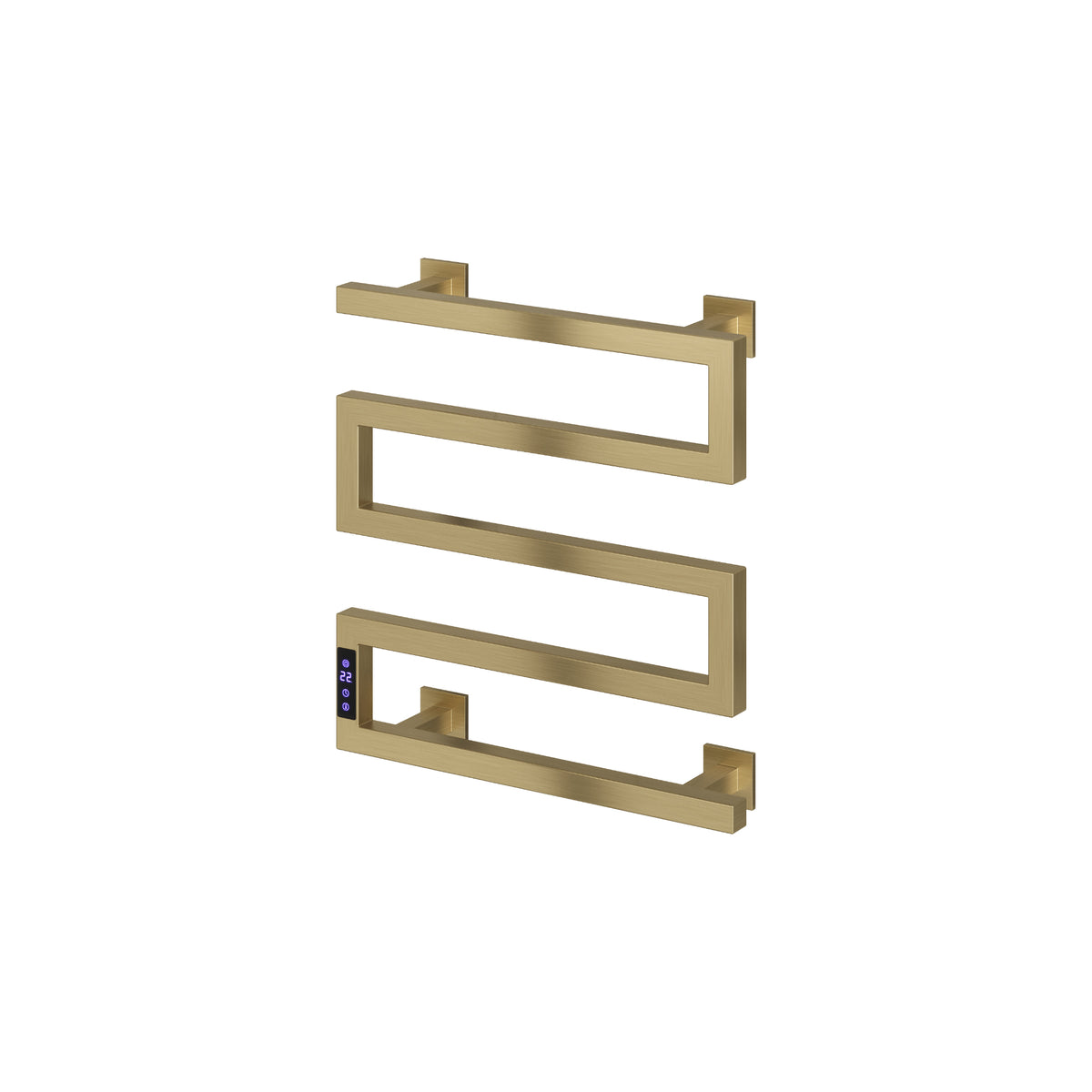 Reina Vispa Brushed Brass Electric Heated Towel Rail 510mm X 500mm