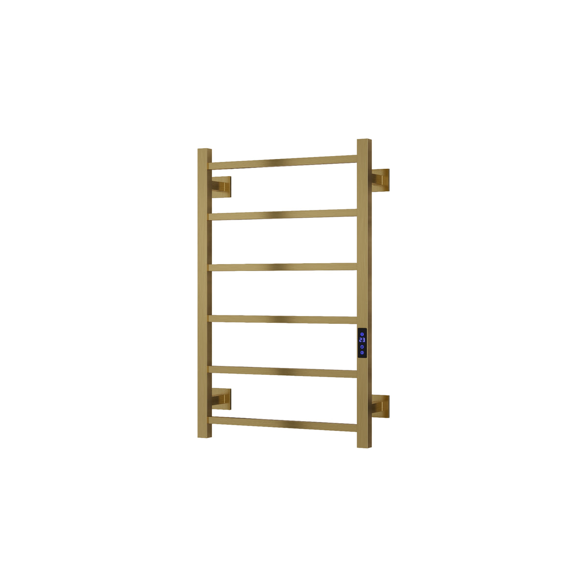 Reina Velino Brushed Brass Electric Heated Towel Rail 800mm X 500mm