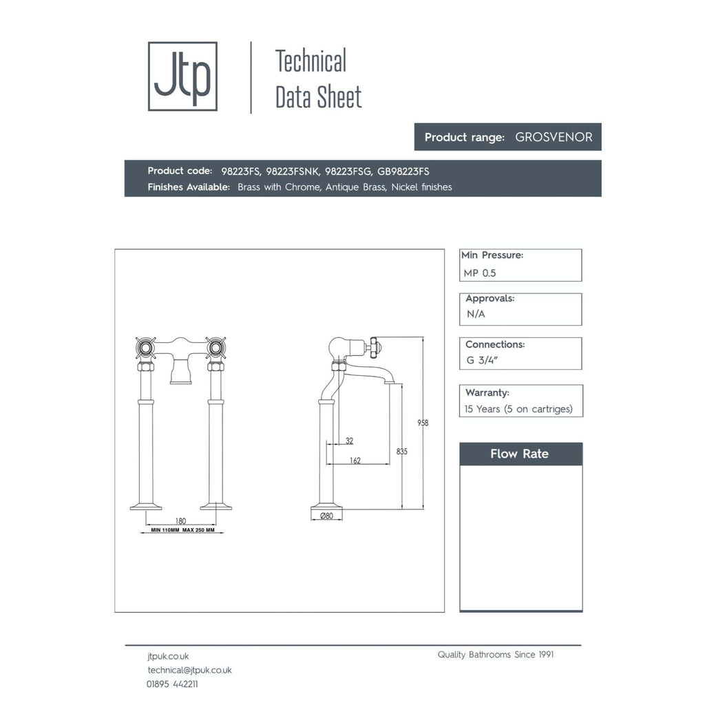 Brass bathroom tap with chrome finish and technical drawing, high-resolution blueprint for bathroom plumbing fixtures.