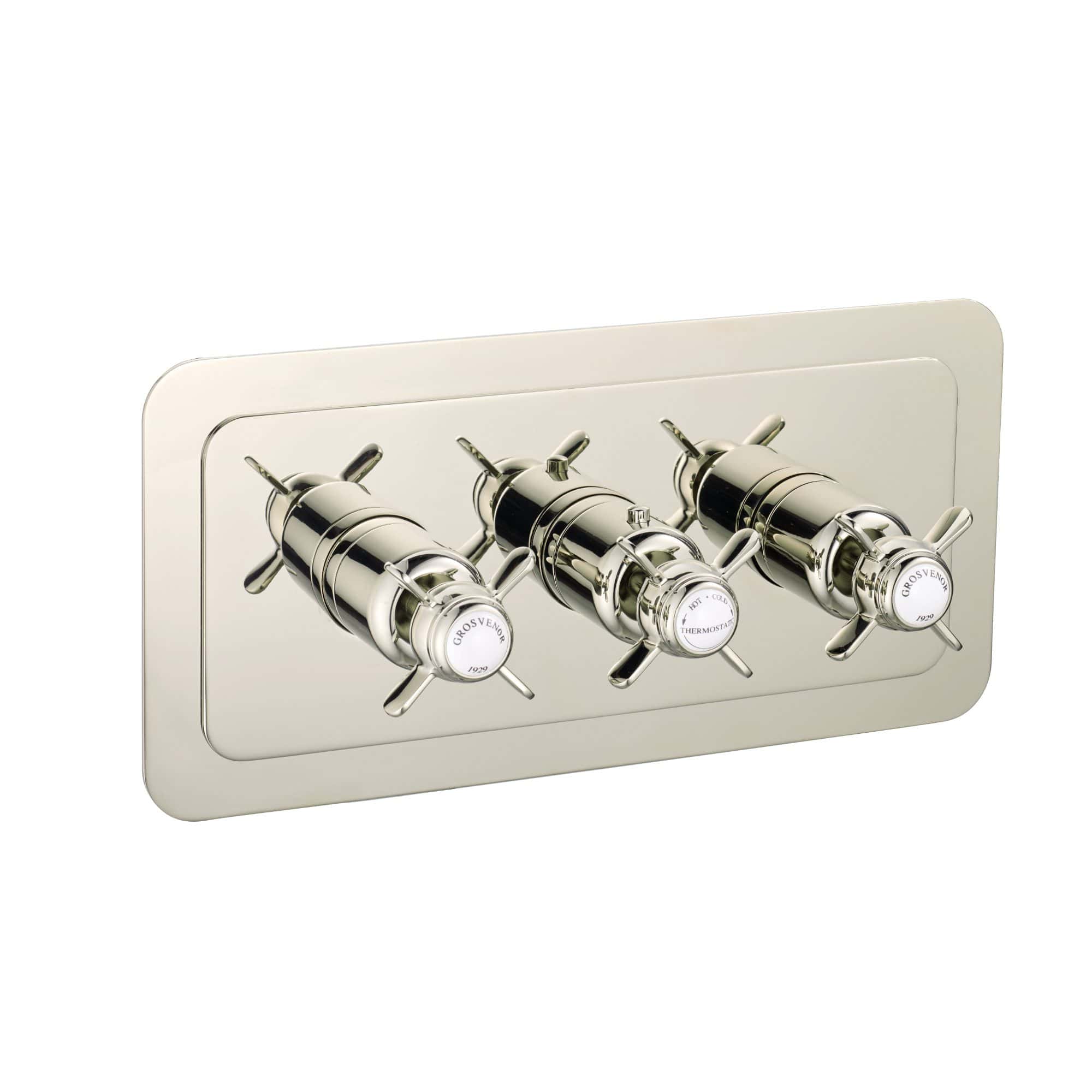 Jtp Grosvenor 2 Outlet Horizontal Pinch Thermostatic Concealed Shower Valve