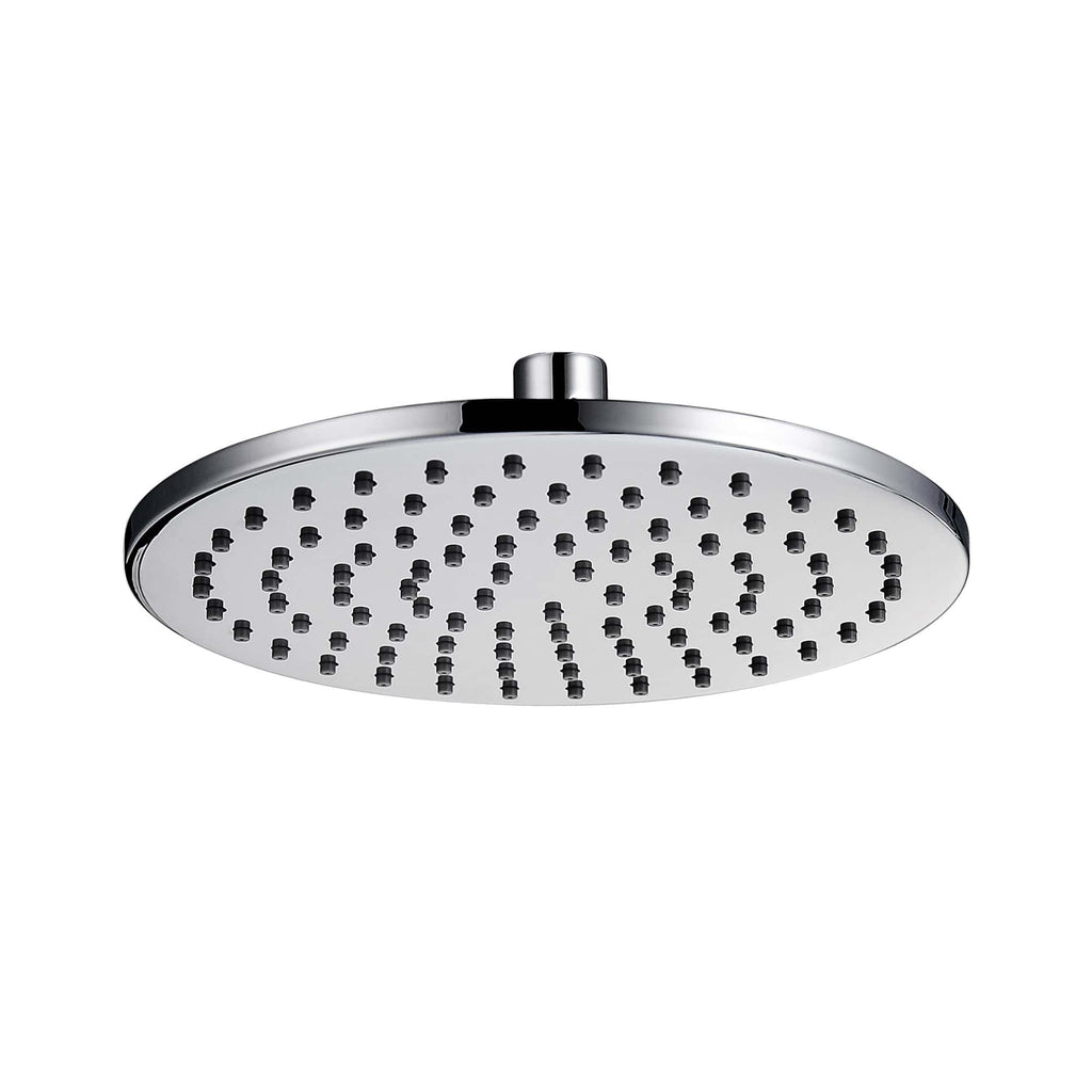 Shower head with multiple spray nozzles, chrome finish, modern design, perfect for stylish bathrooms. Suitable for rain shower experience, high-pressure water flow, durable and easy to install.
