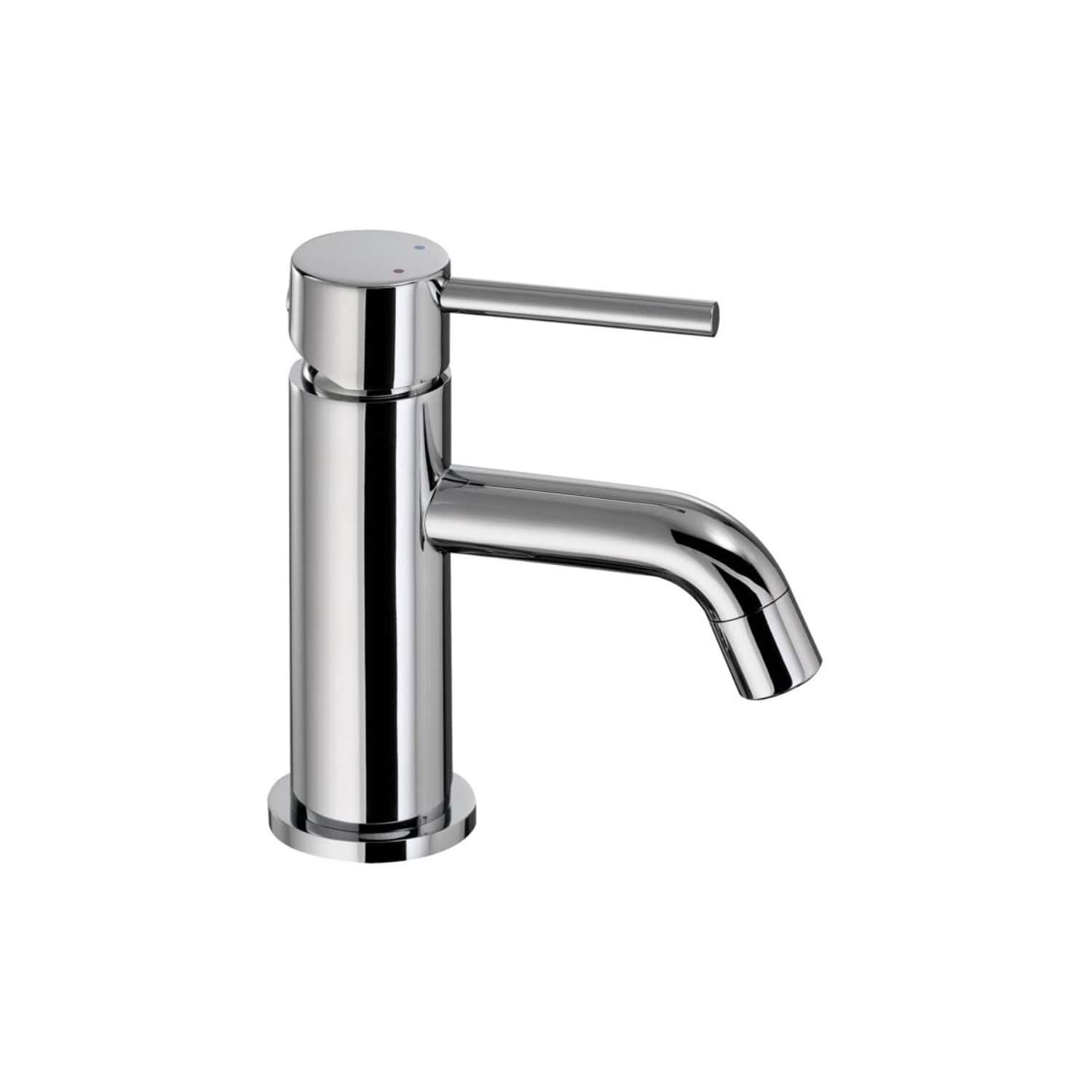Chrome bathroom basin mixer tap with modern minimalist design, ideal for sleek and stylish bathrooms, offering smooth operation and durable construction.