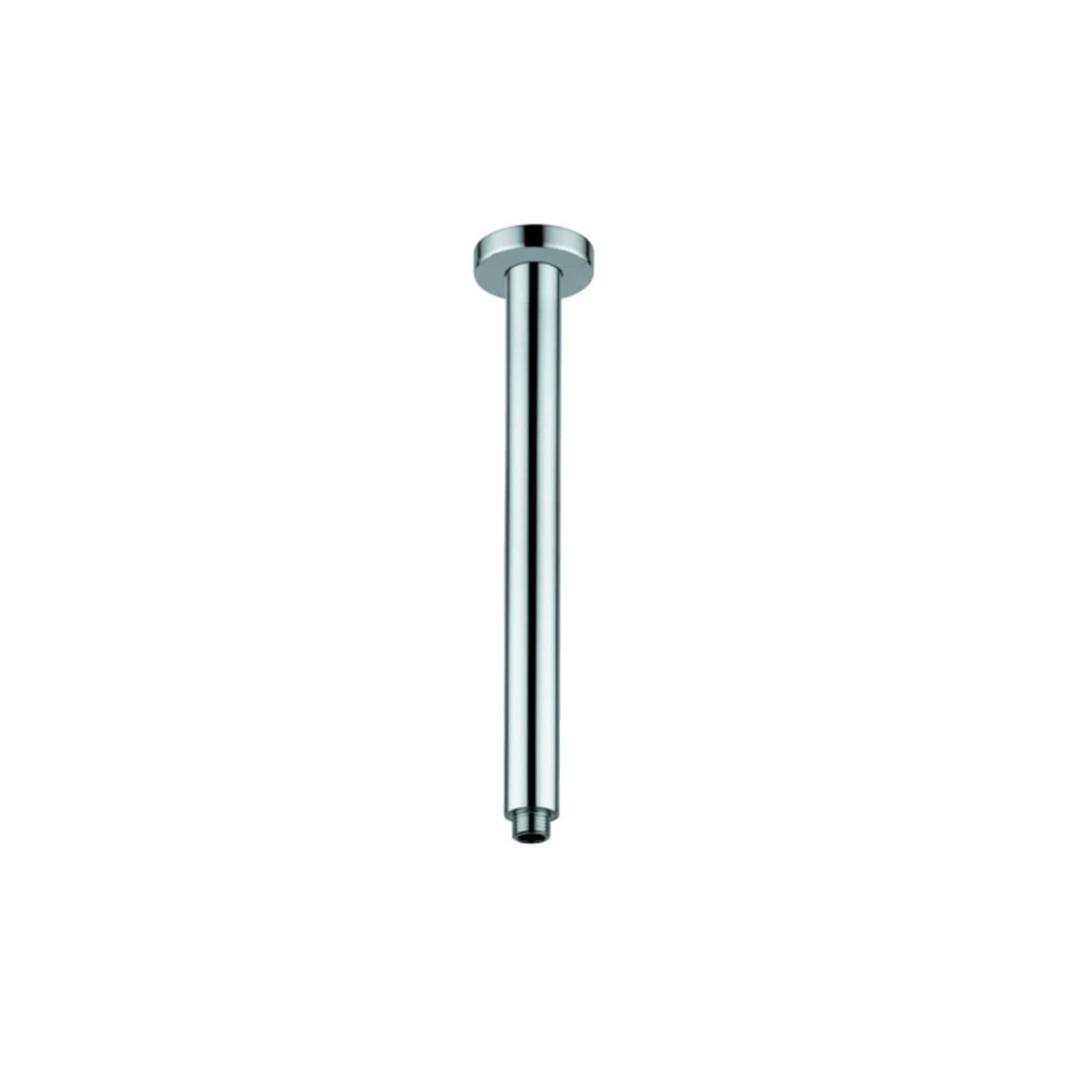 Chrome bathroom shower rail, minimalist design for modern bathrooms, durable stainless steel construction, sleek and functional shower accessory from Bubly Bathrooms.