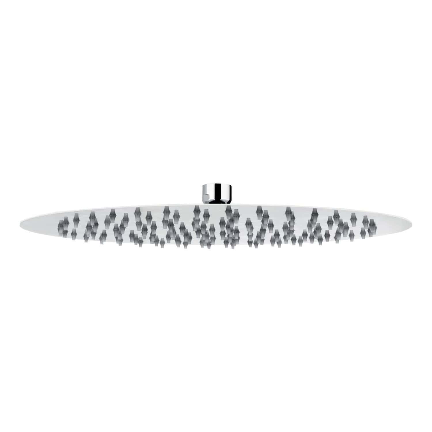 Shower head with multiple nozzles for a luxurious, high-pressure rain shower experience in a modern bathroom setting.