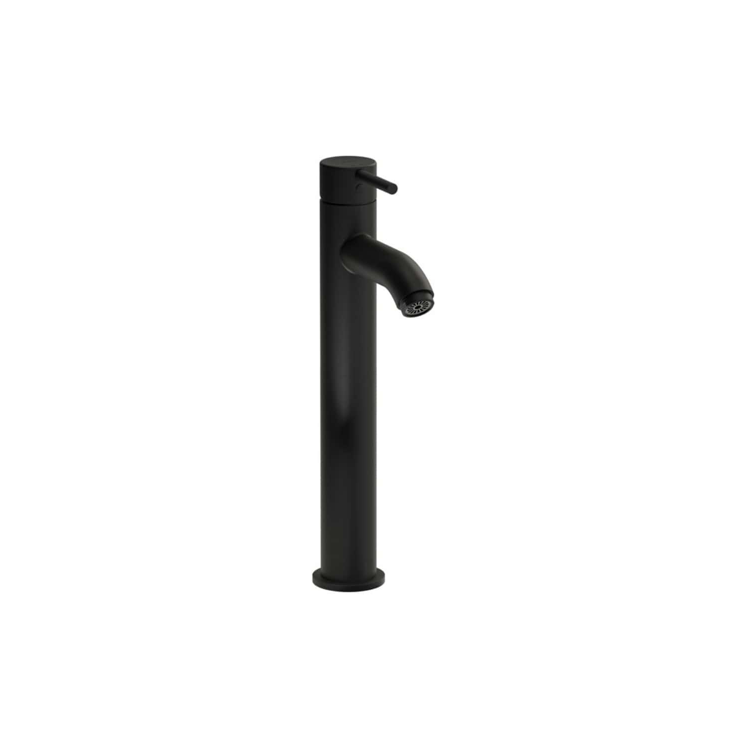 Sleek black modern bathroom tap with a minimalist design, perfect for contemporary bathroom remodels and creating a stylish, functional space.