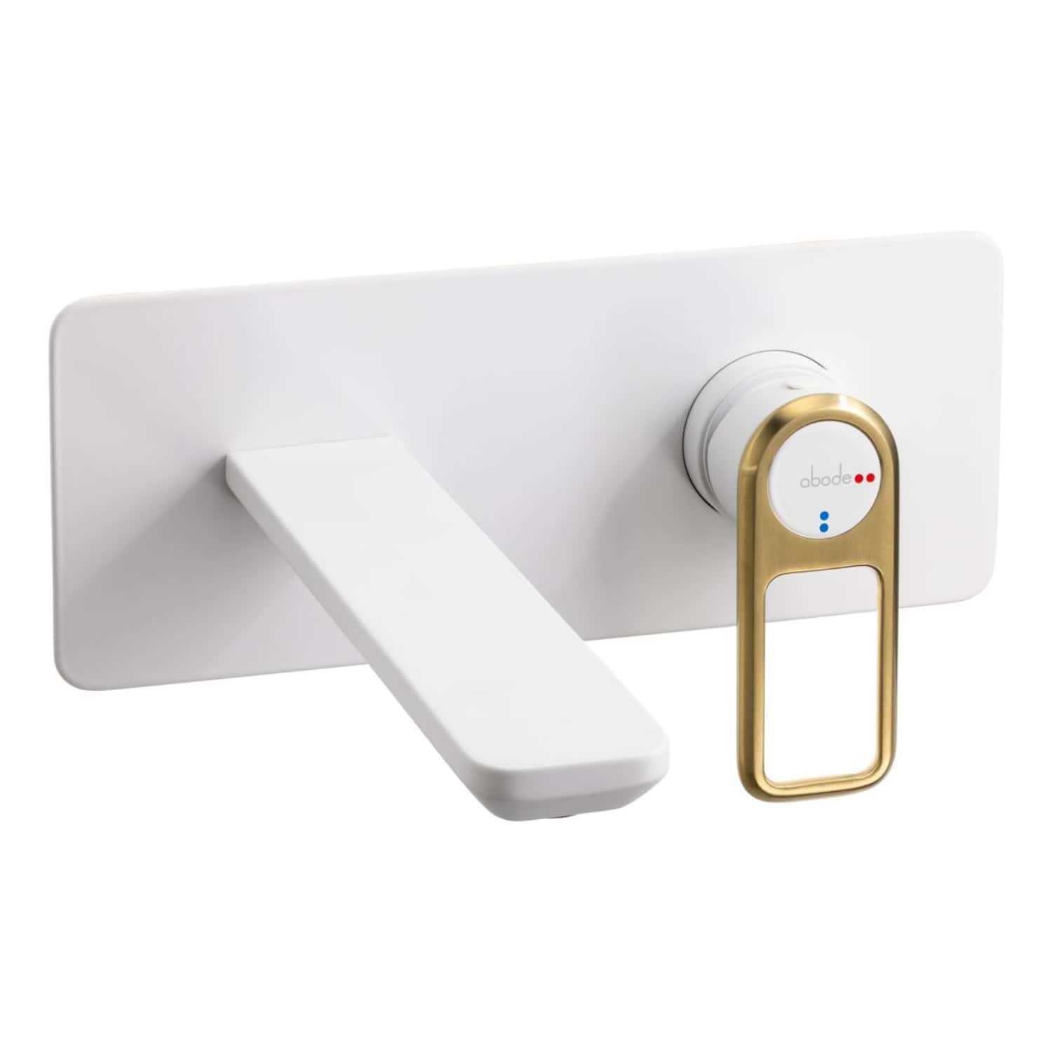 Modern smart bath faucet with touchless operation and elegant gold handle for premium bathroom design.