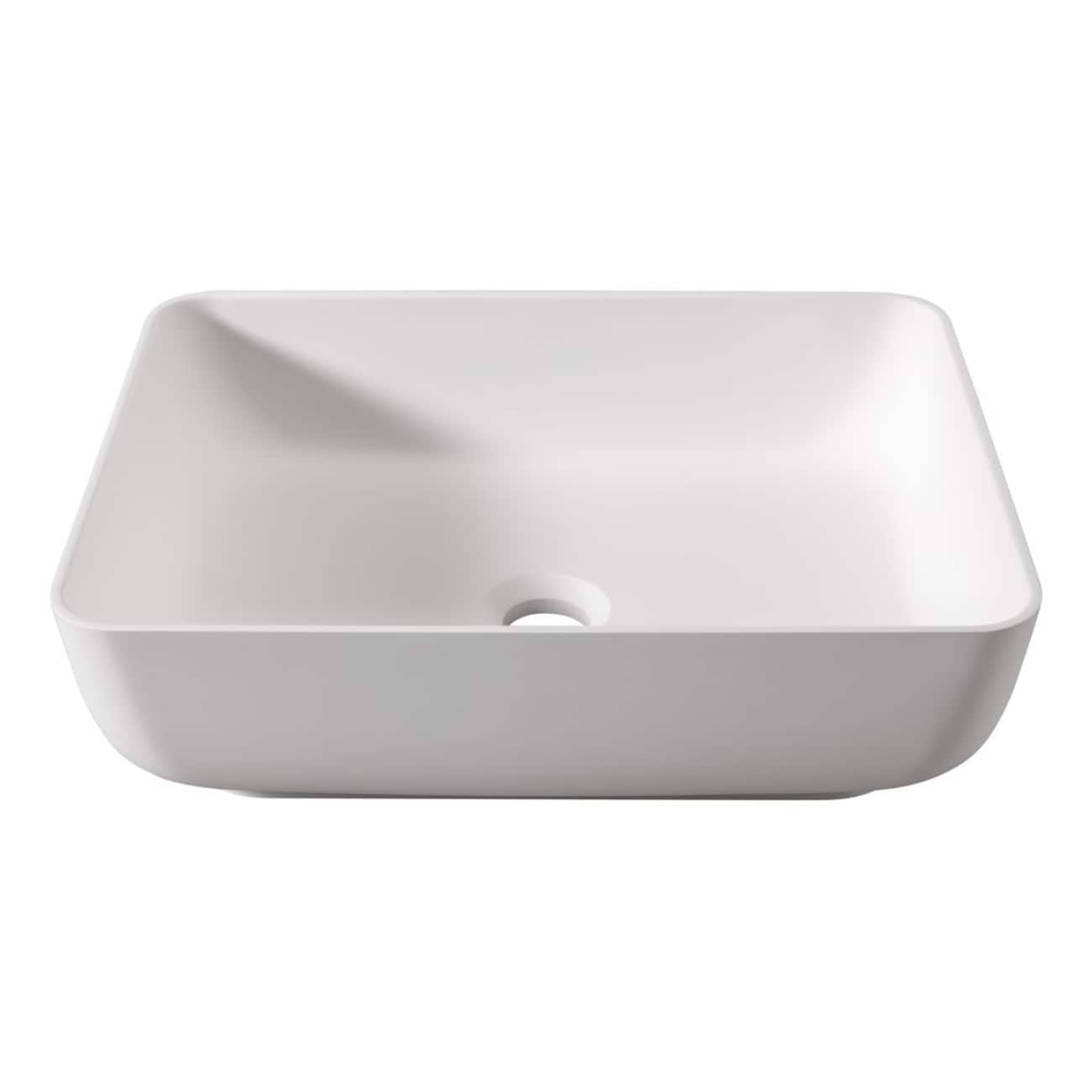 Modern rectangular white ceramic bathroom sink by Bubly Bathrooms, ideal for contemporary washroom designs and space-efficient bathroom installations.