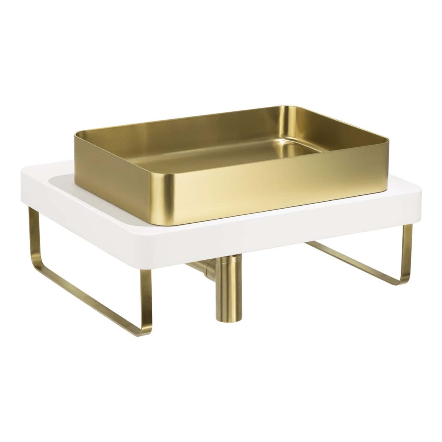 Luxury modern bathroom soap dish with gold and white design by Bubly Bathrooms. Elegant, stylish, and functional addition to contemporary bathroom decor. Perfect for organisation and aesthetic appeal.