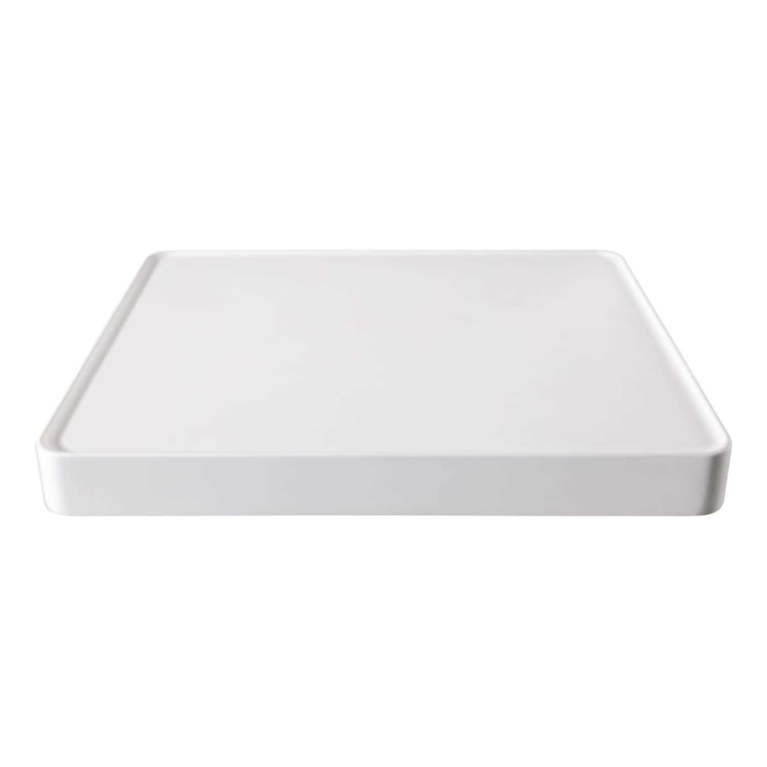 Sleek white bathroom shower tray with modern minimalist design, perfect for contemporary bathroom renovations and waterproof shower enclosures. Durable and easy to clean.