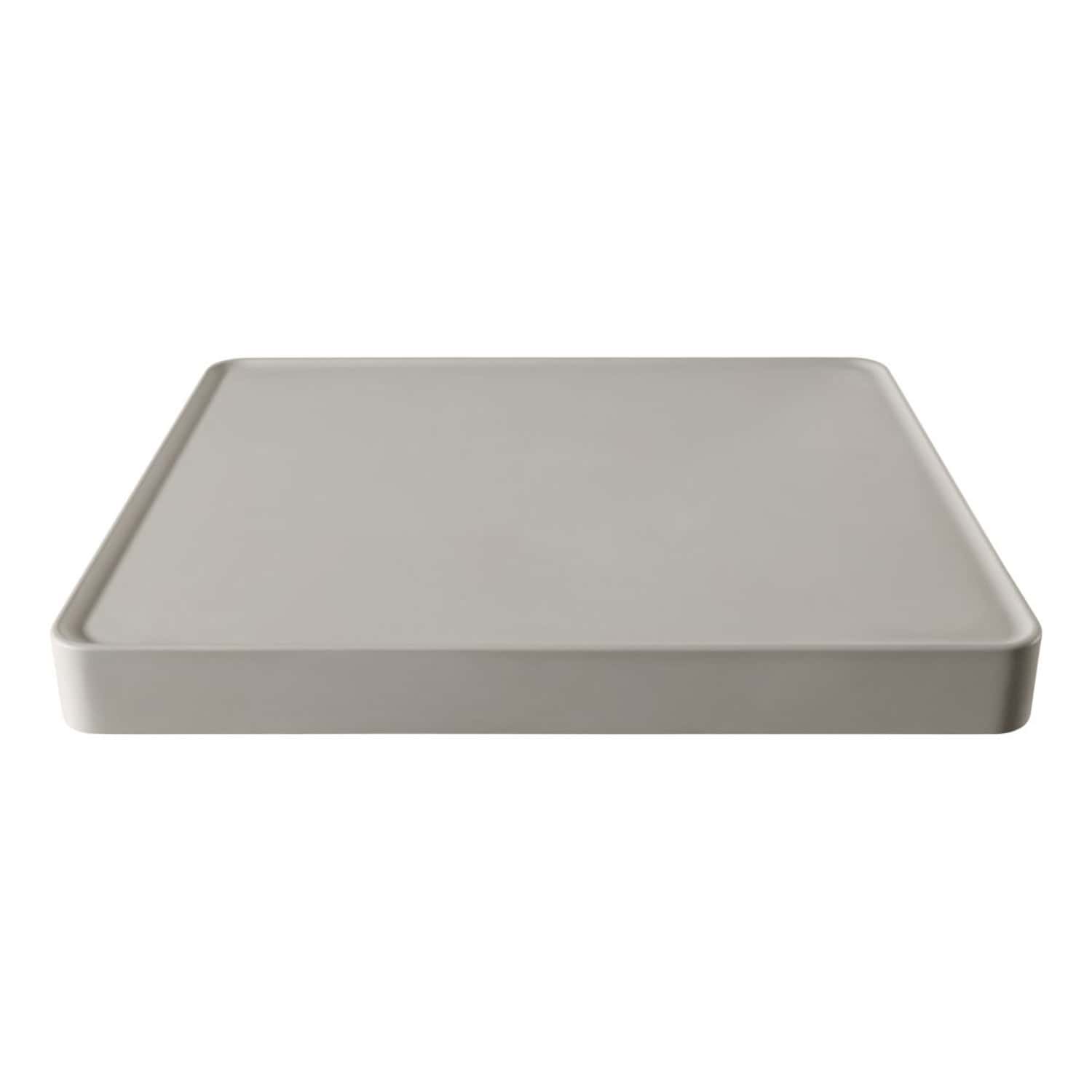Sleek grey bathroom tray for organised shower essentials, modern bathroom accessories, durable bath storage, minimalist bath organiser, bathroom decor accessories.