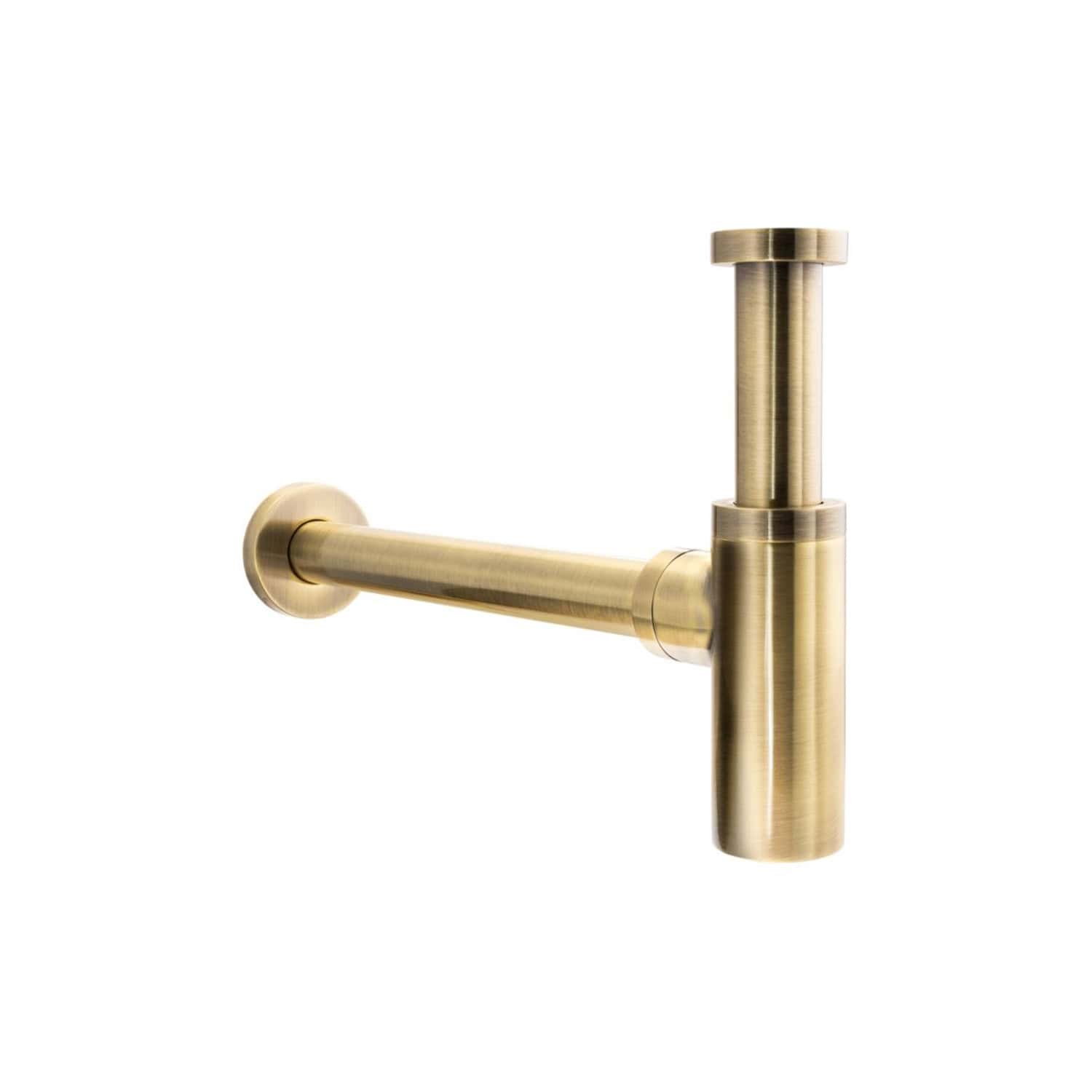 Modern brass bathroom sink drain pipe with sleek, brushed finish for stylish and durable plumbing fixtures.