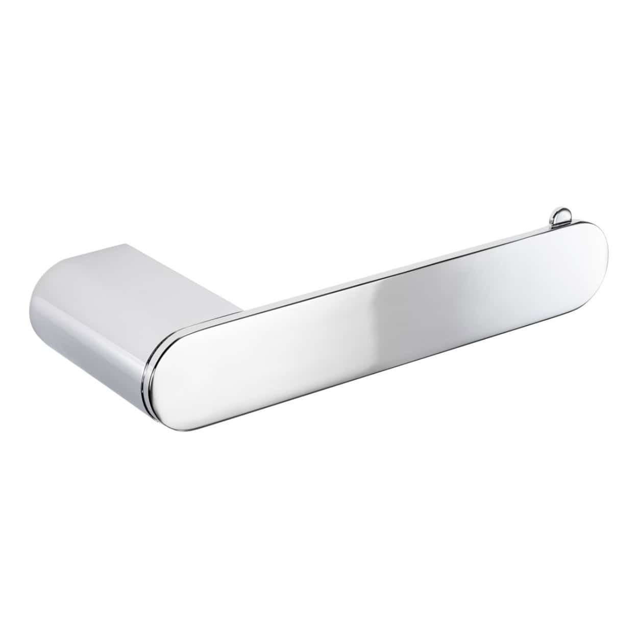 Polished chrome bathroom grab bar for safety and support, ideal for bathtub or shower areas to prevent slips and falls, with sleek modern design.