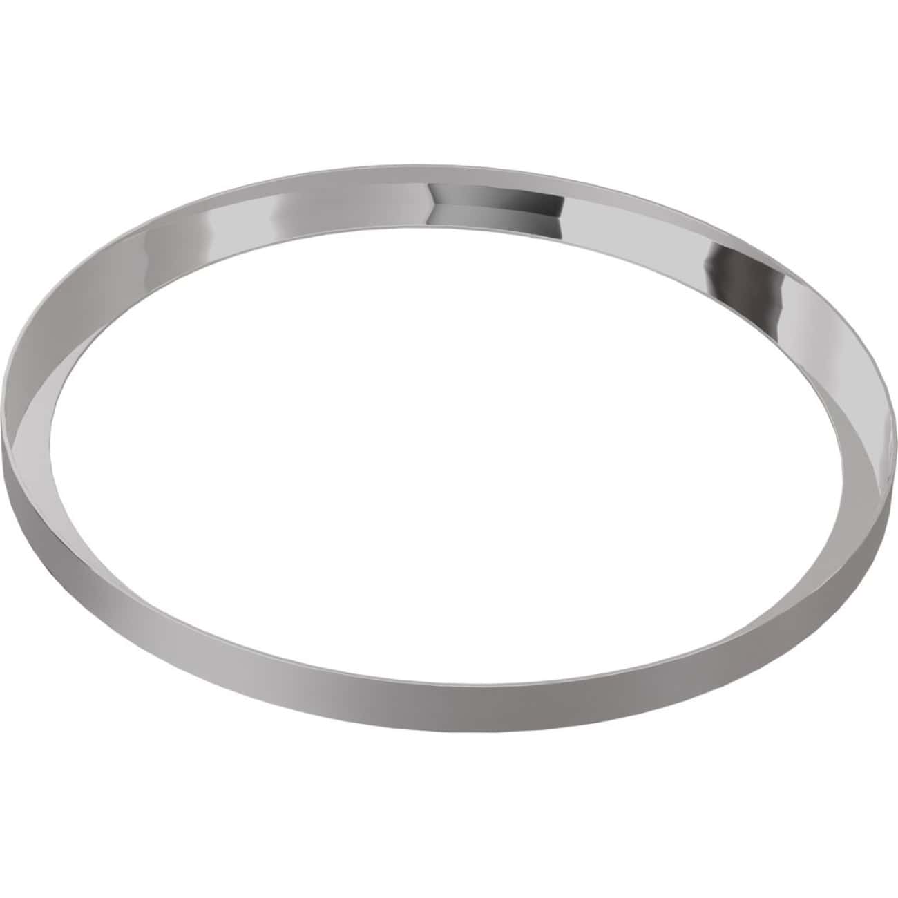 Stainless steel bathroom ring or escutcheon, designed for modern bathroom fixtures, with a sleek, polished finish for durable and stylish plumbing fittings.