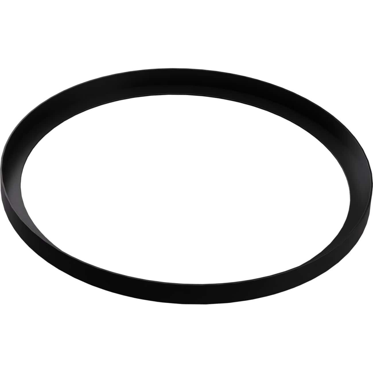 Flexible black rubber seal gasket for bathroom fixtures and fittings, durable and waterproof, ideal for sealing baths, sinks, and shower components, ensuring leak-proof connections.