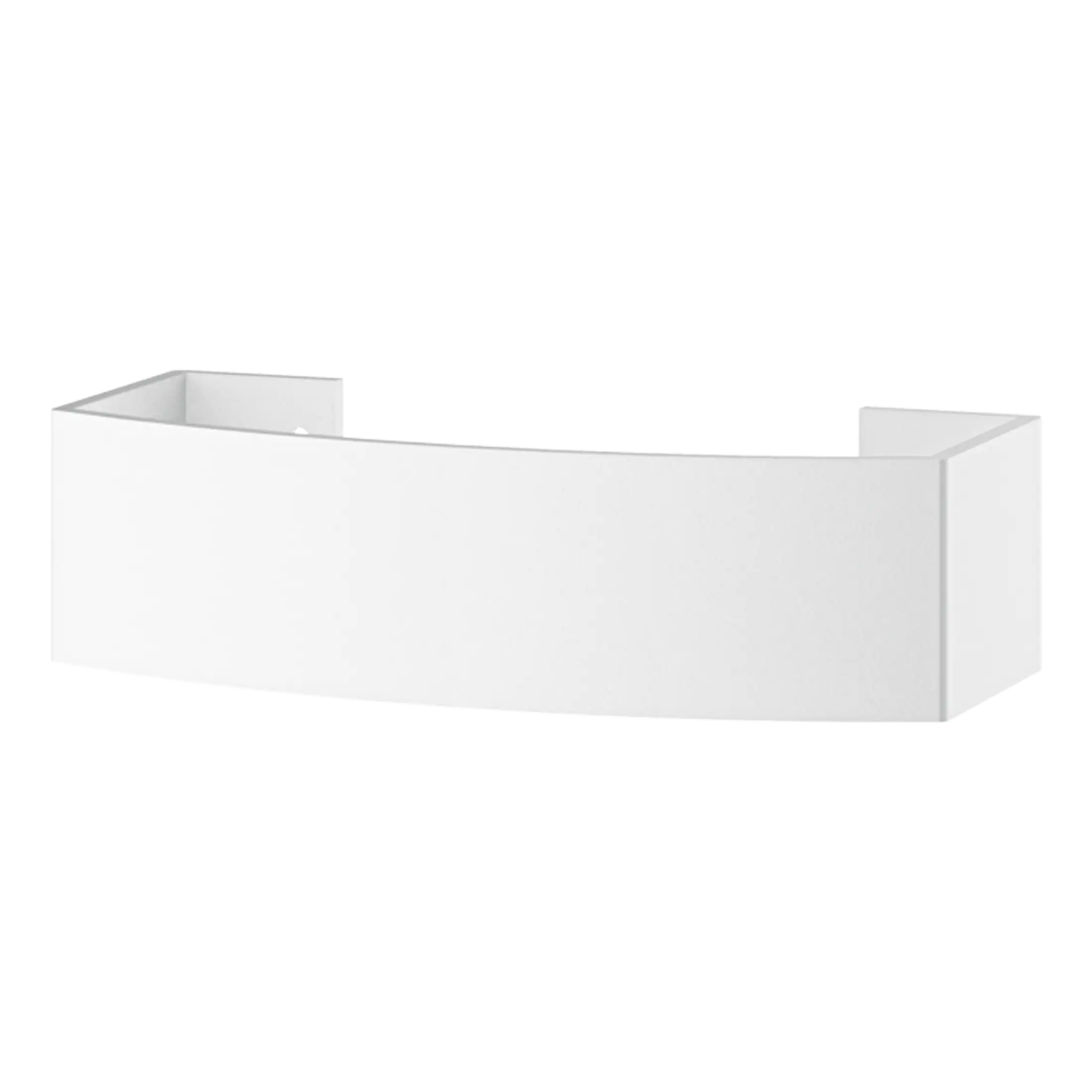 White modern bath panel for contemporary bathroom decor, designed to fit under a bathtub for a sleek and minimalist finish. Perfect for enhancing bathroom aesthetics and functionality.