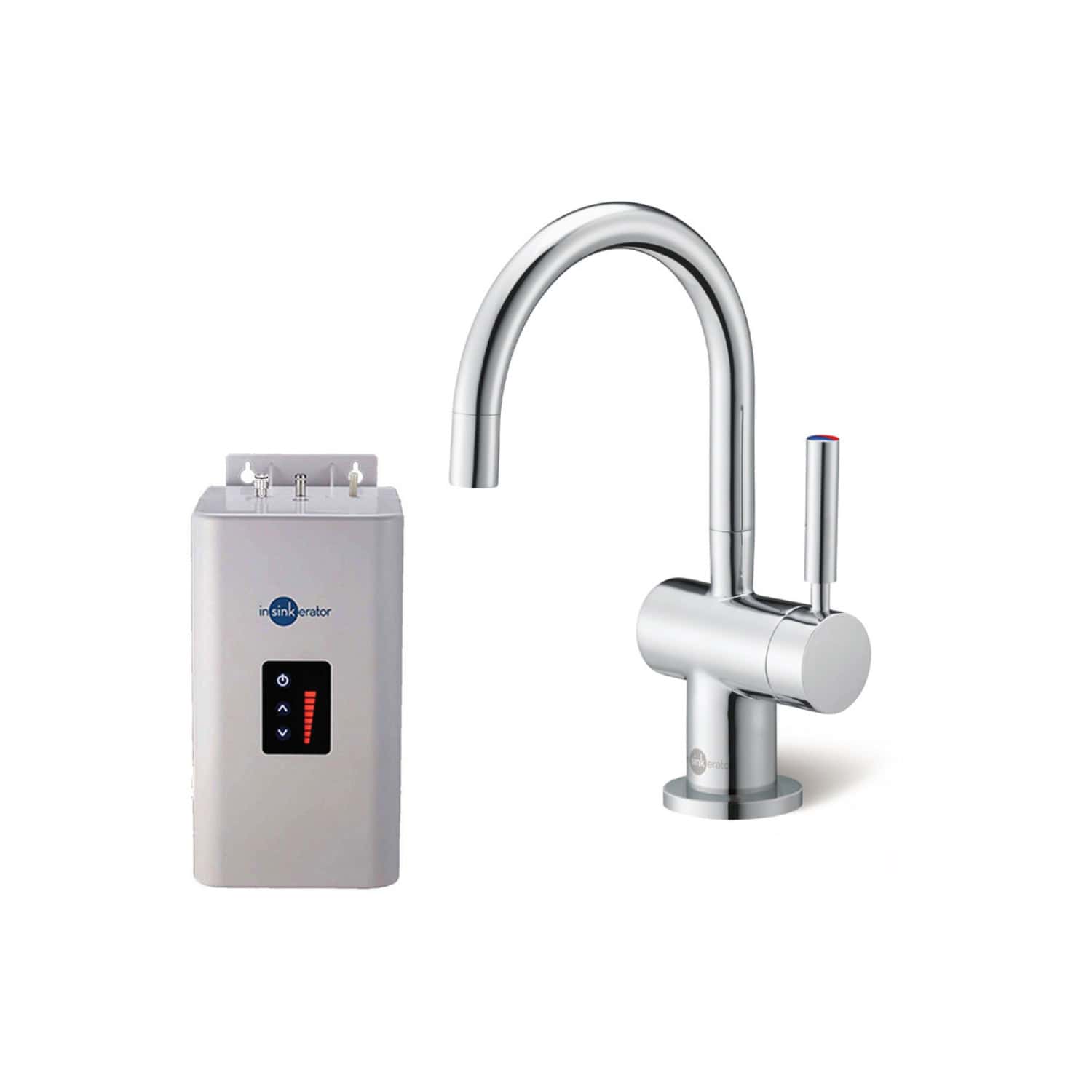 Automatic touchless kitchen tap with integrated water filtration system for hygienic and hands-free operation. Ideal for modern bathrooms and kitchens, featuring a sleek chrome finish.