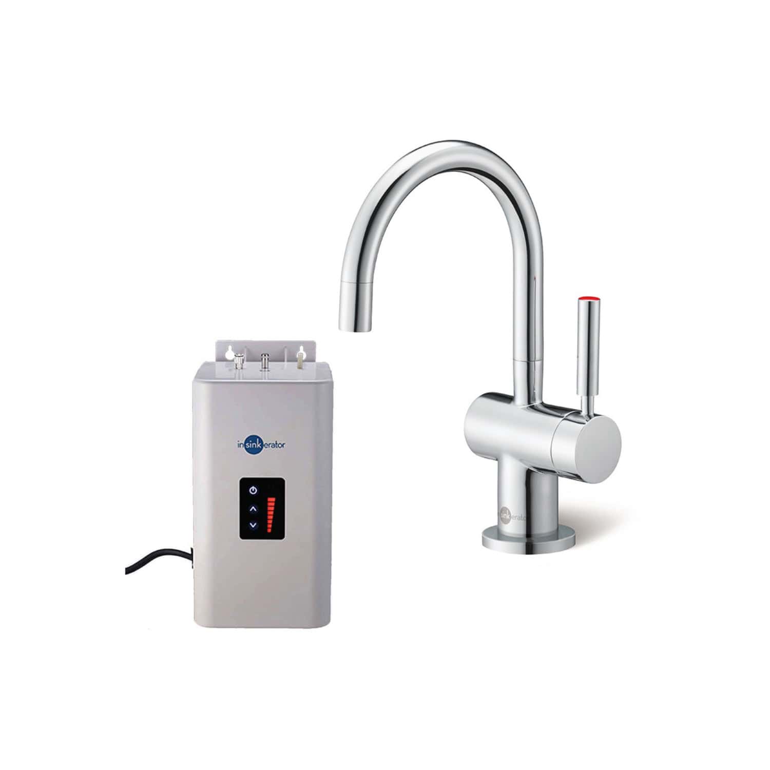Automatic bottle filling faucet with motion sensor and touchless operation for hygienic kitchen or bathroom use. Durable stainless steel design, ideal for commercial or home settings.