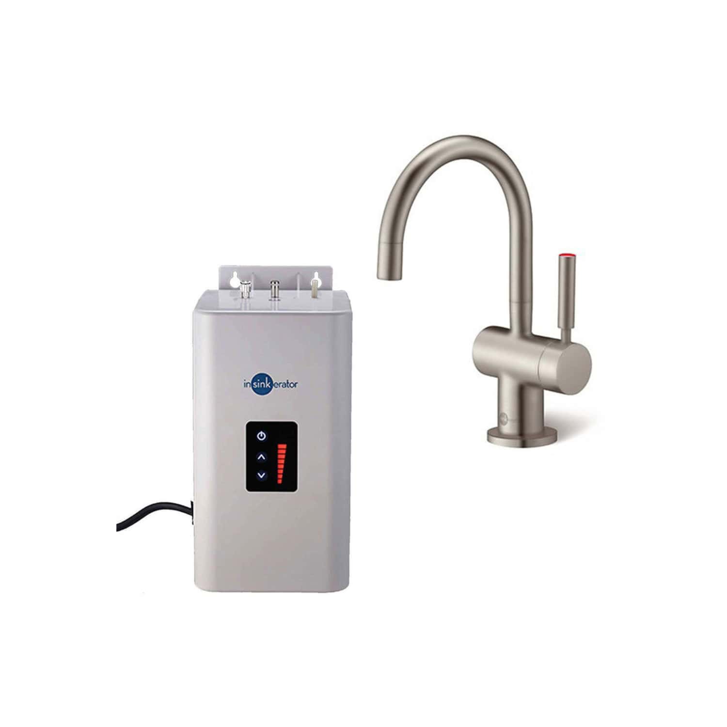 Automatic water heater and modern stainless steel kitchen sink tap for bubbly bathrooms.