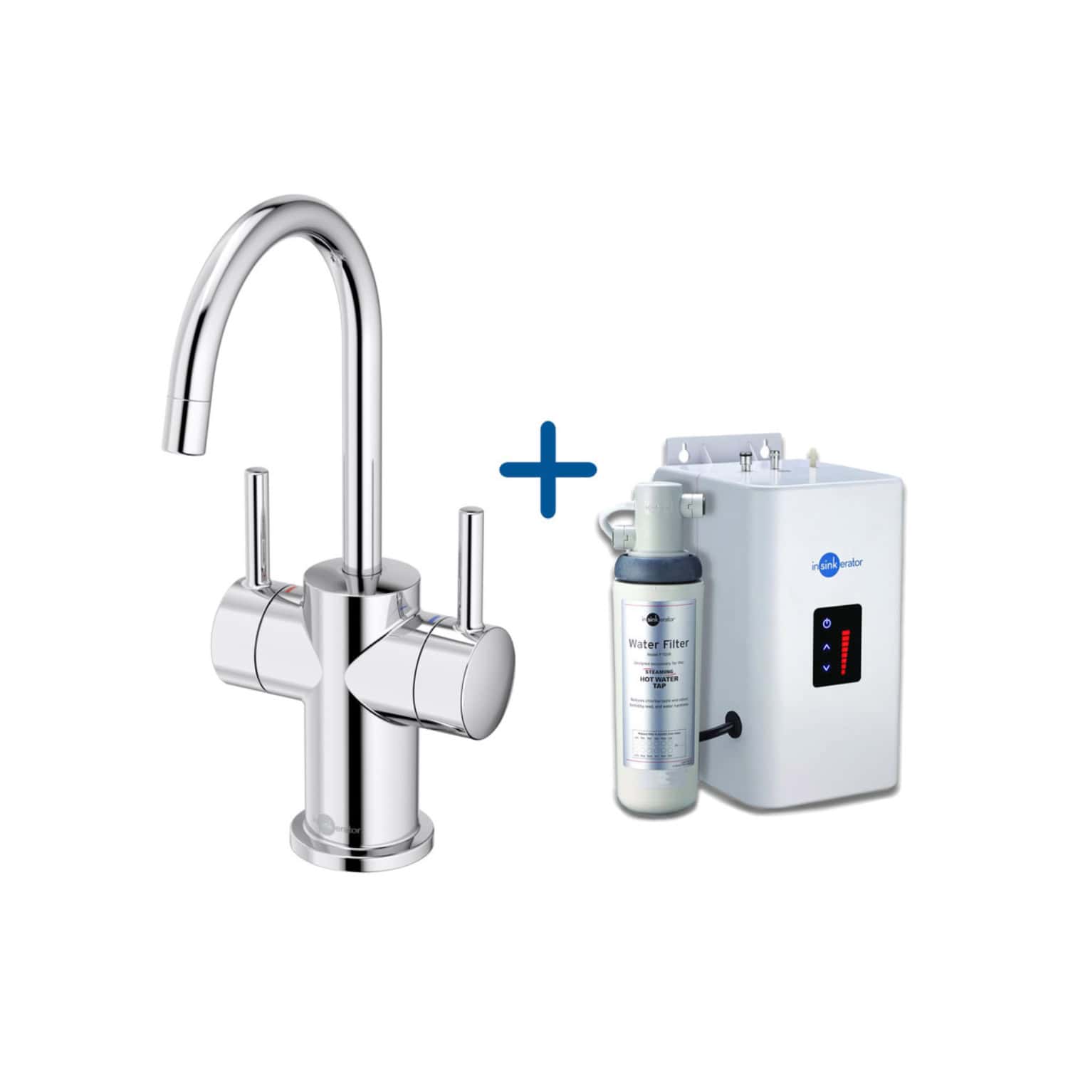 Sleek chrome kitchen tap with integrated water filtration system for clean drinking water, featuring a modern design and easy installation options from Bubly Bathrooms.