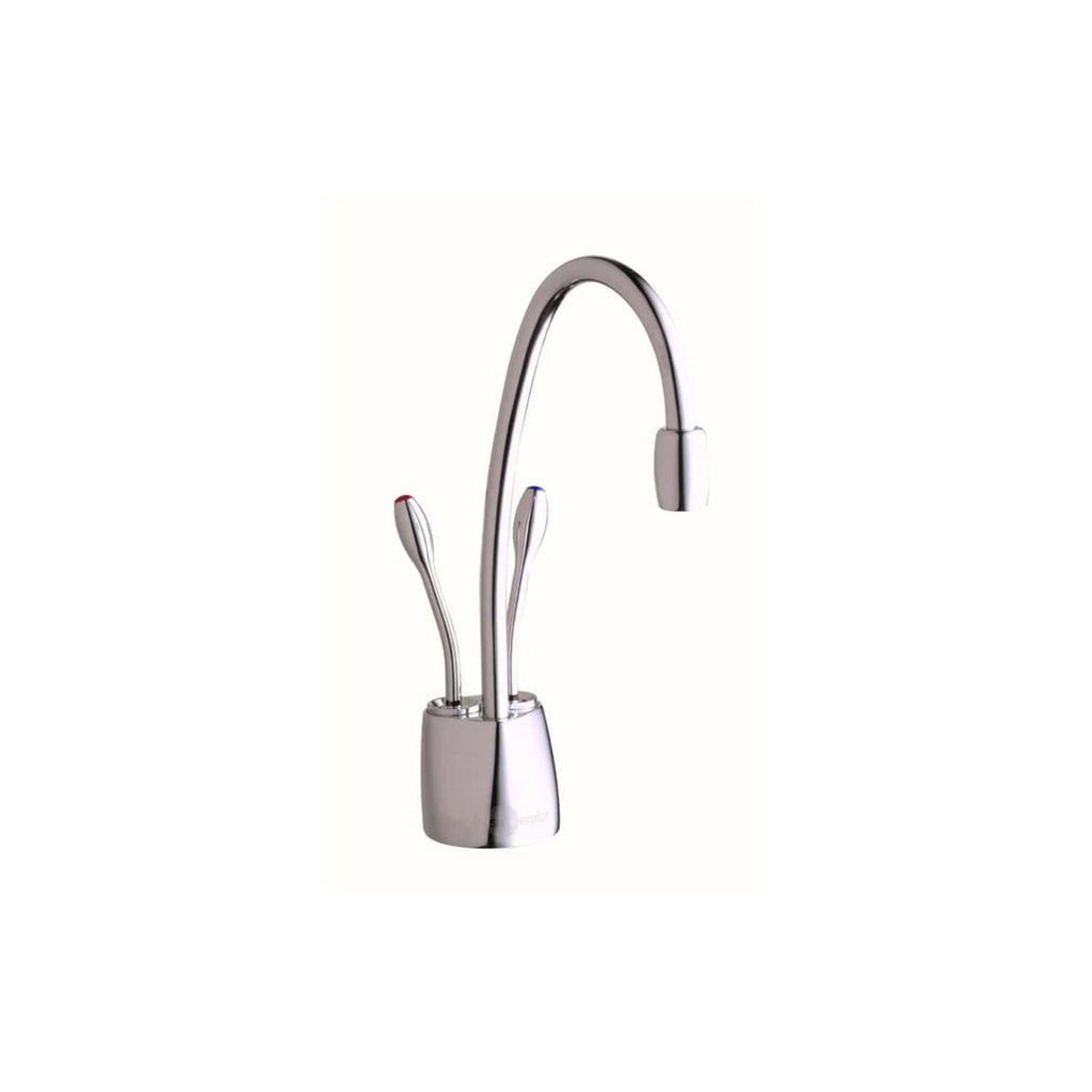 Sleek chrome kitchen tap with dual handles and high-arc spout, ideal for modern bathroom and kitchen renovations. Durable, stylish, and functional design for seamless water flow.