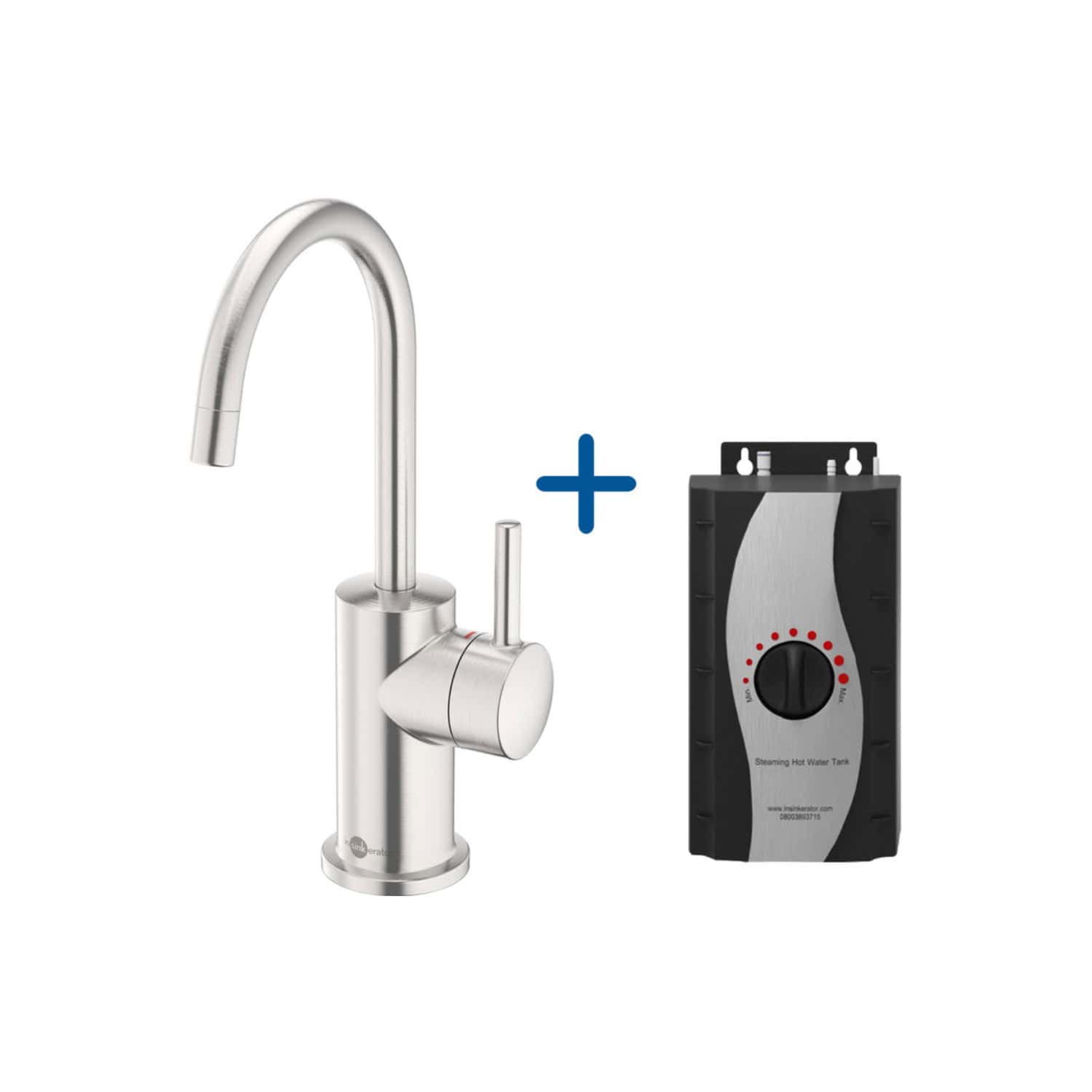 Flame sensor faucet with LED display, automatic hot water tap, modern kitchen or bathroom fixture for increased safety and convenience.