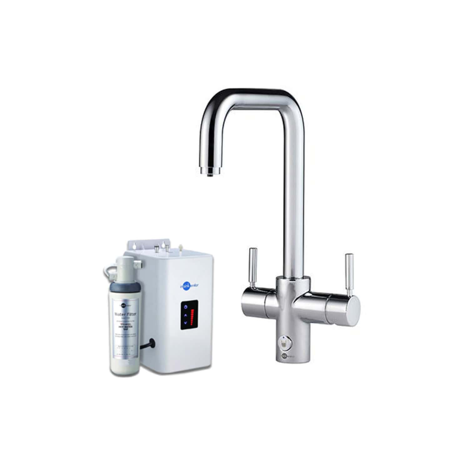 Tap water purifier and stainless steel kitchen faucet for bathroom and kitchen use, featuring modern design and water filtration system. Ideal for ensuring clean, purified water in households.
