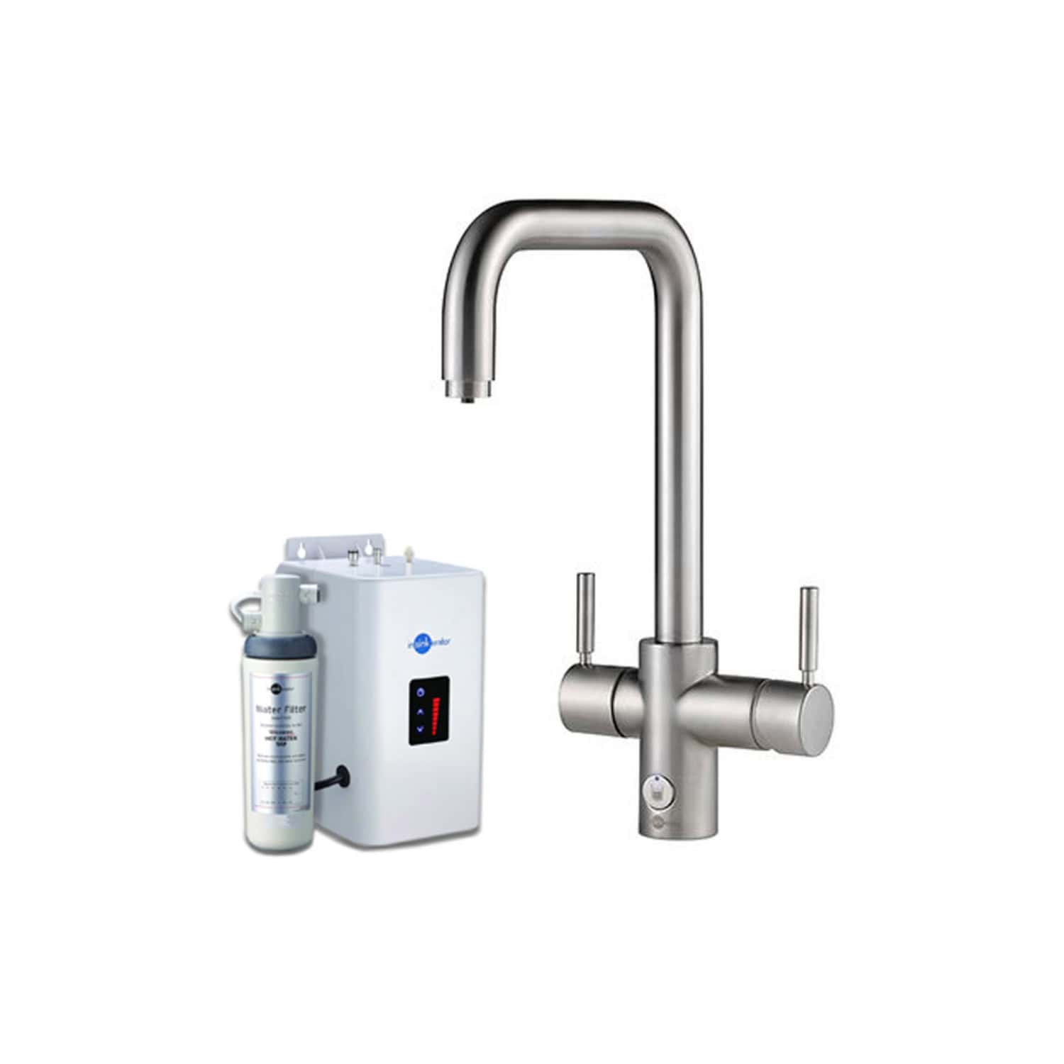 Reverse Osmosis Water Purification System with modern stainless steel kitchen tap, ideal for improved water quality and clean drinking water in bathrooms and kitchens.