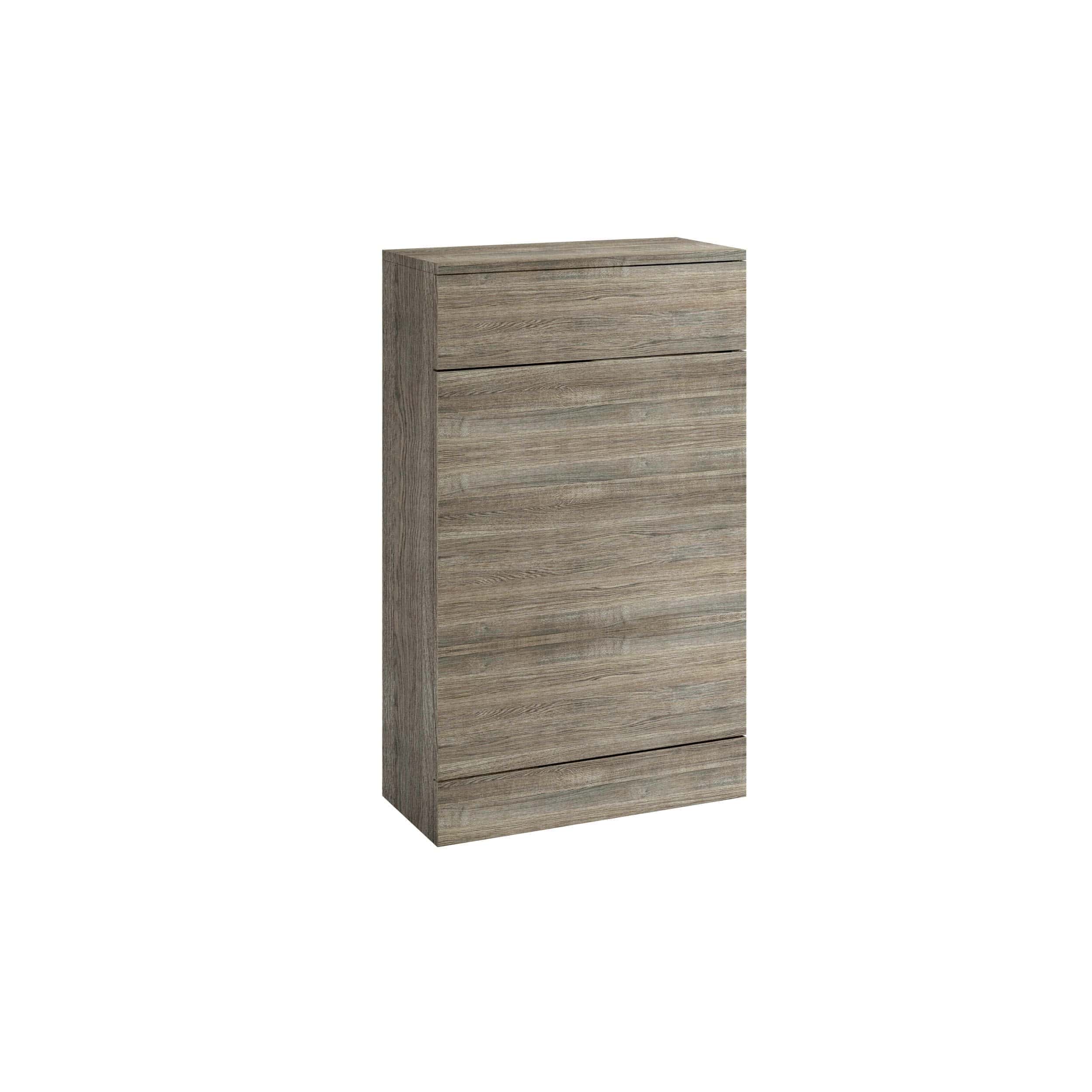 Stylish wooden bathroom cabinet with a natural finish, perfect for bathroom storage and organisation.