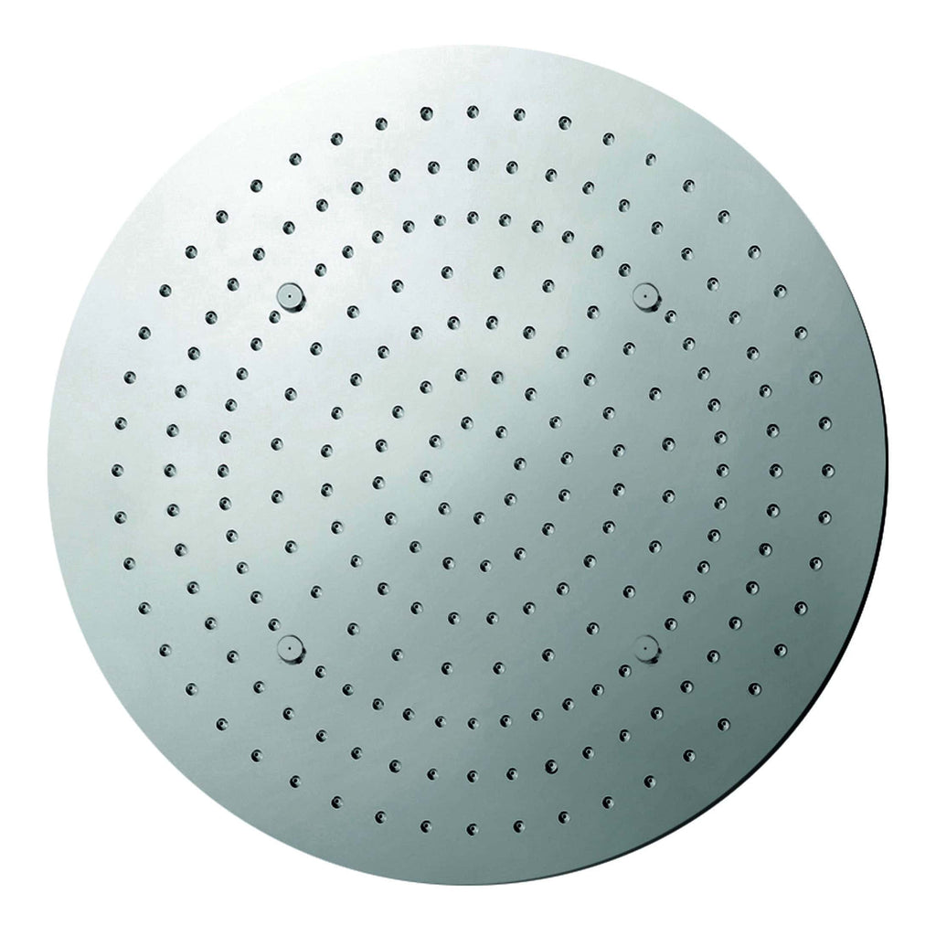 Showerhead with multiple nozzles for a luxurious bathroom shower experience, made of chrome-plated material for a sleek modern look.