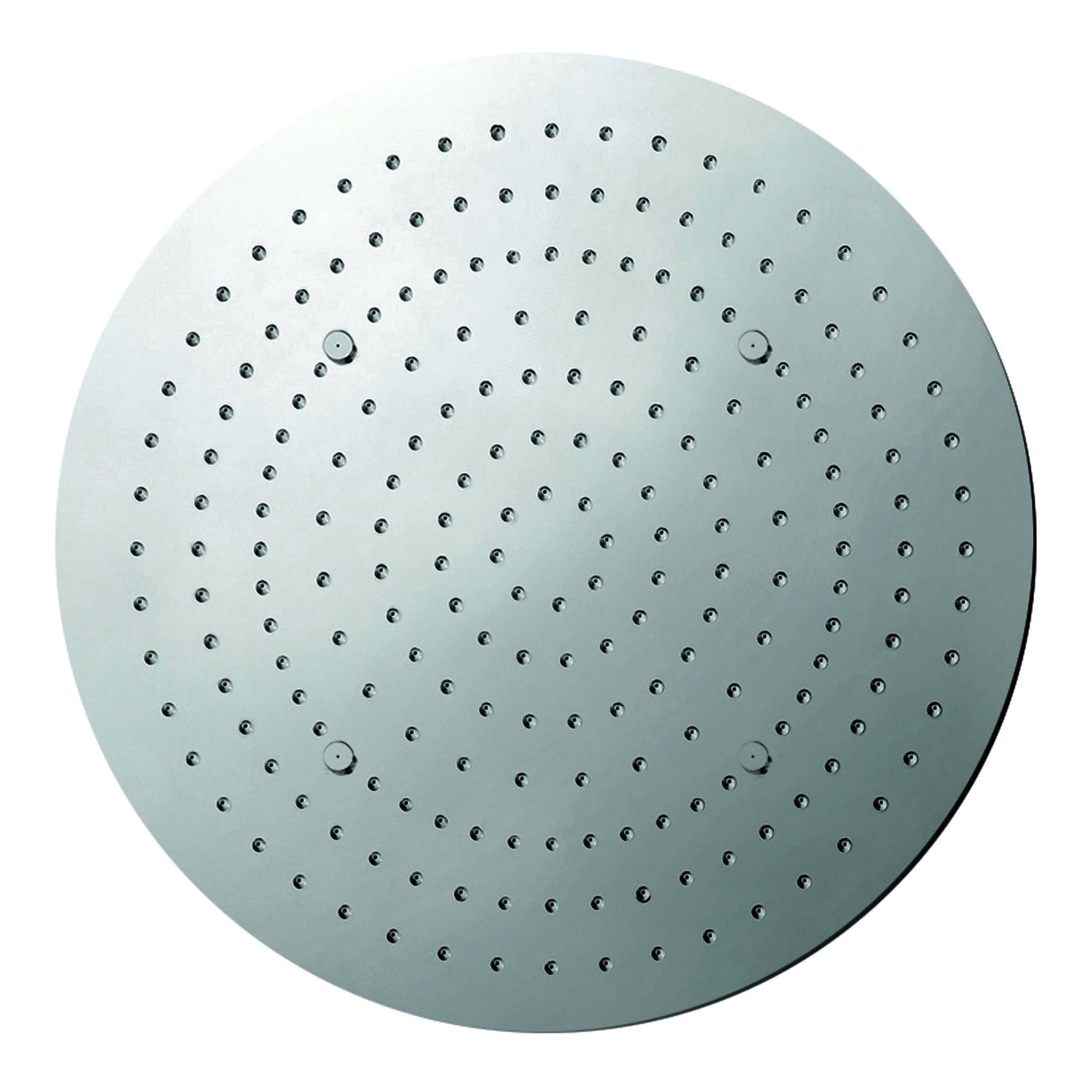Showerhead with multiple nozzles for a luxurious bathroom shower experience, made of chrome-plated material for a sleek modern look.