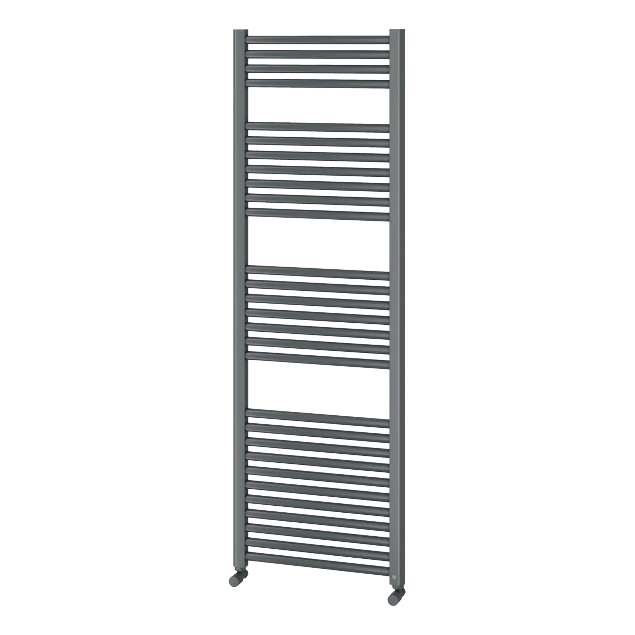 Elegant grey towel radiator for modern bathrooms, offering efficient heating and stylish design, ideal for towel drying and bathroom comfort.