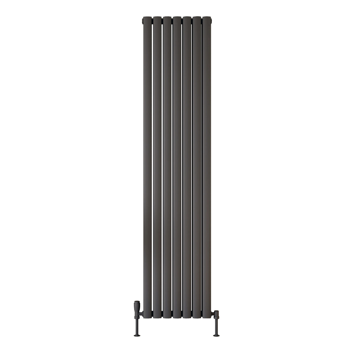 Scudo Apex Vertical Anthracite Double Designer Radiator, 1800mm X 413mm