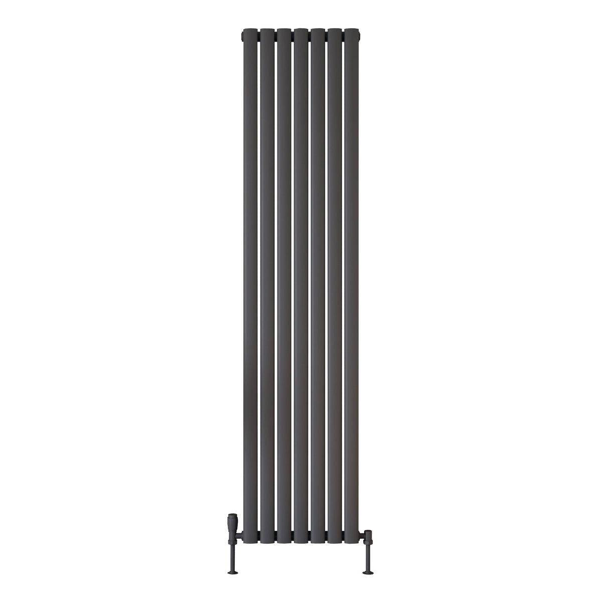 Scudo Apex Vertical Anthracite Designer Radiator, 1800mm X 413mm