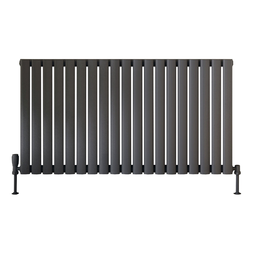 Scudo Apex Horizontal Anthracite Designer Radiator, 600mm X 1121mm