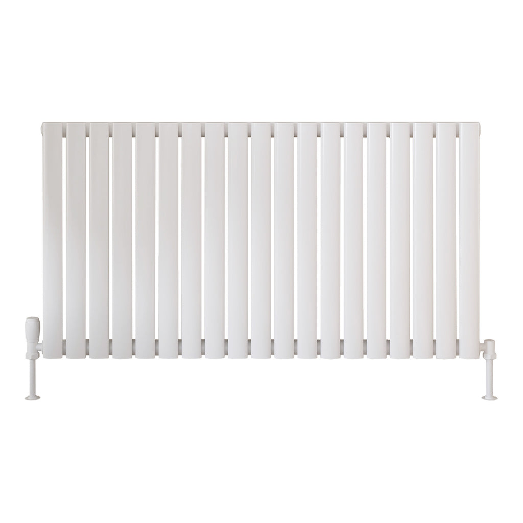 Scudo Apex Horizontal White Designer Radiator, 600mm X 1121mm