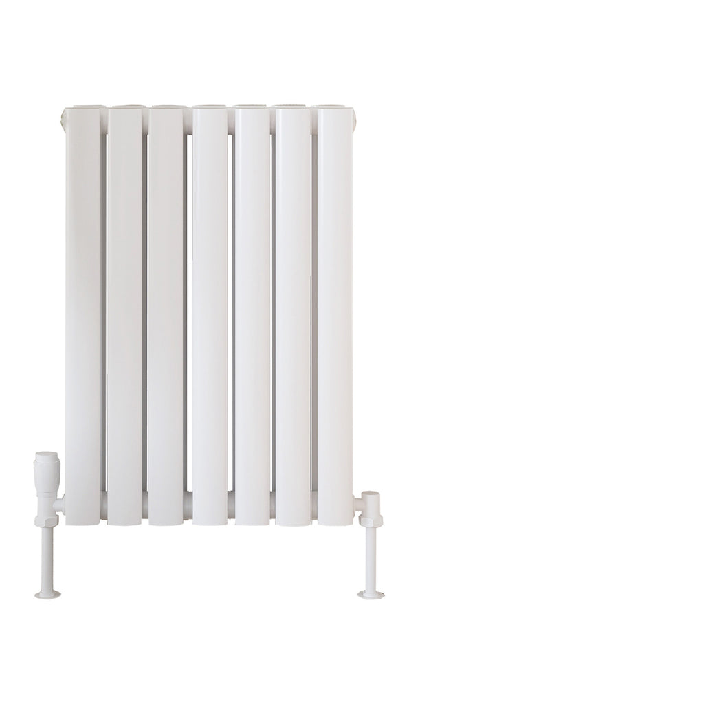 Scudo Apex Horizontal White Double Designer Radiator, 600mm x 413mm