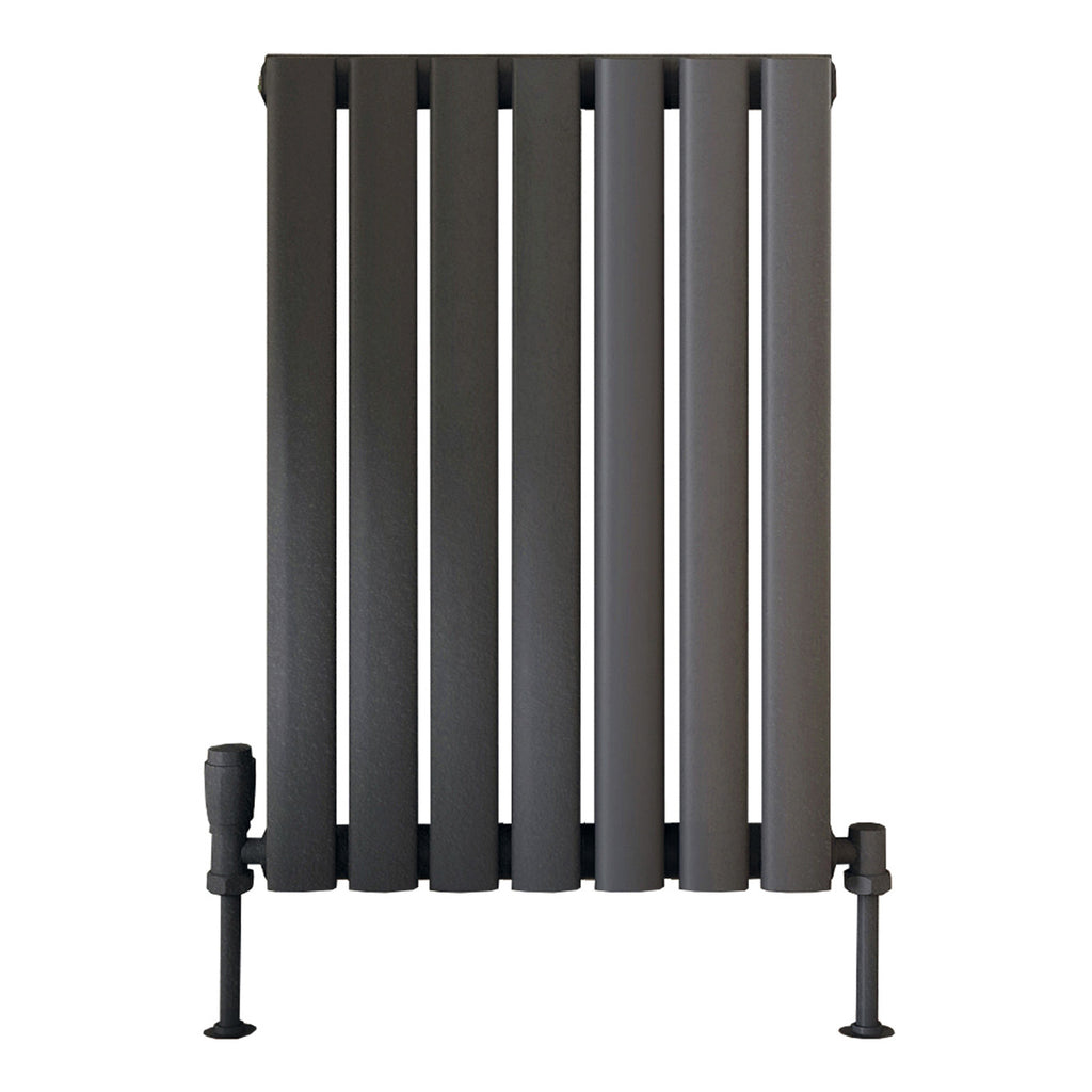 Scudo Apex Horizontal Anthracite Designer Radiator, 600mm x 413mm