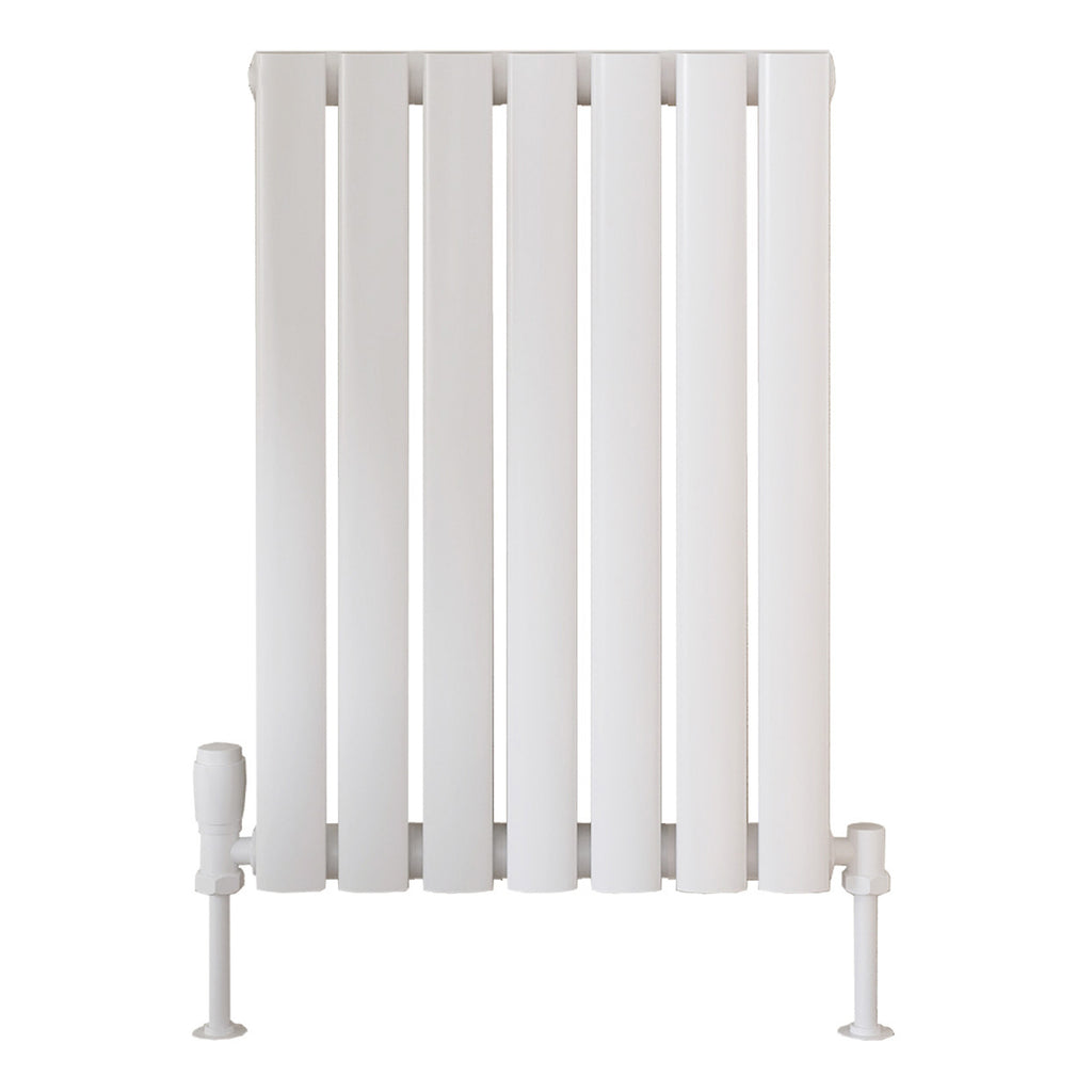 Scudo Apex Horizontal White Designer Radiator, 600mm x 413mm